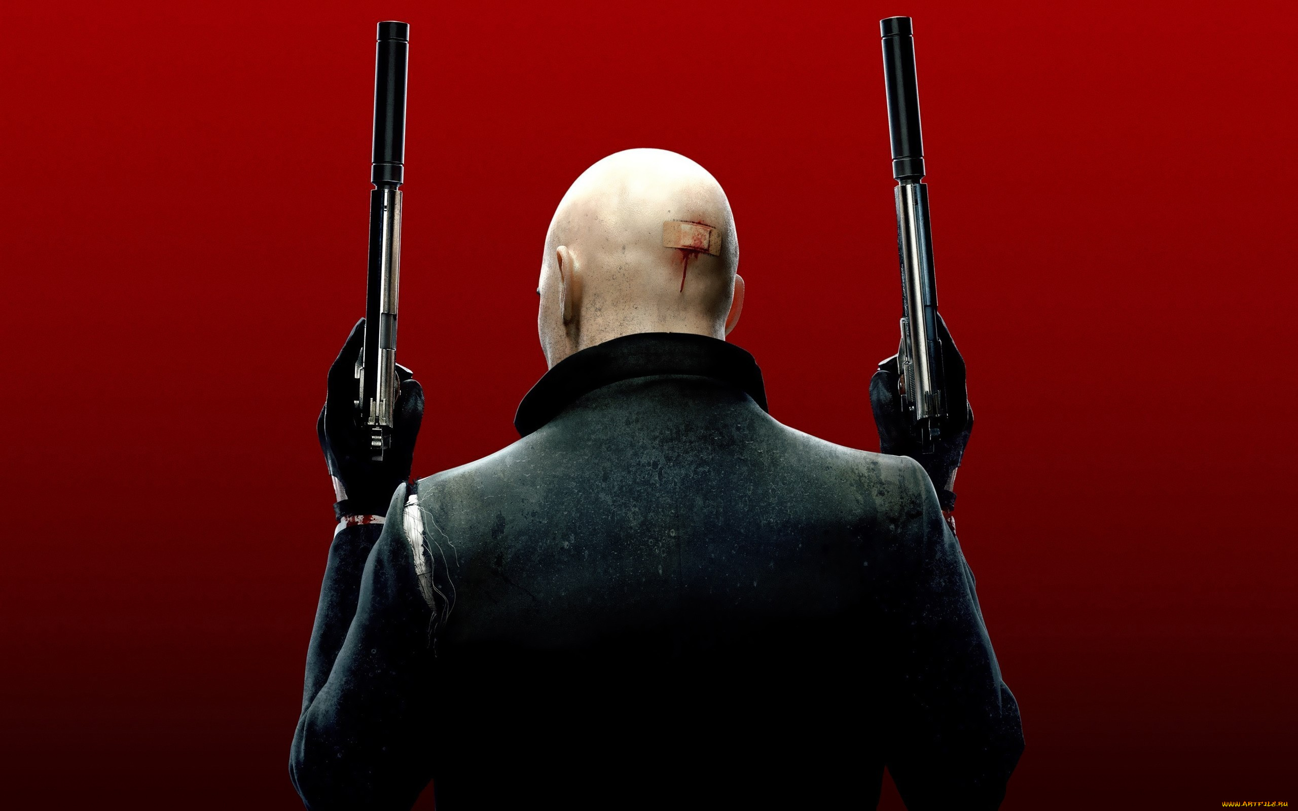 hitman, видео, игры, absolution, лысый, рана, пистолеты