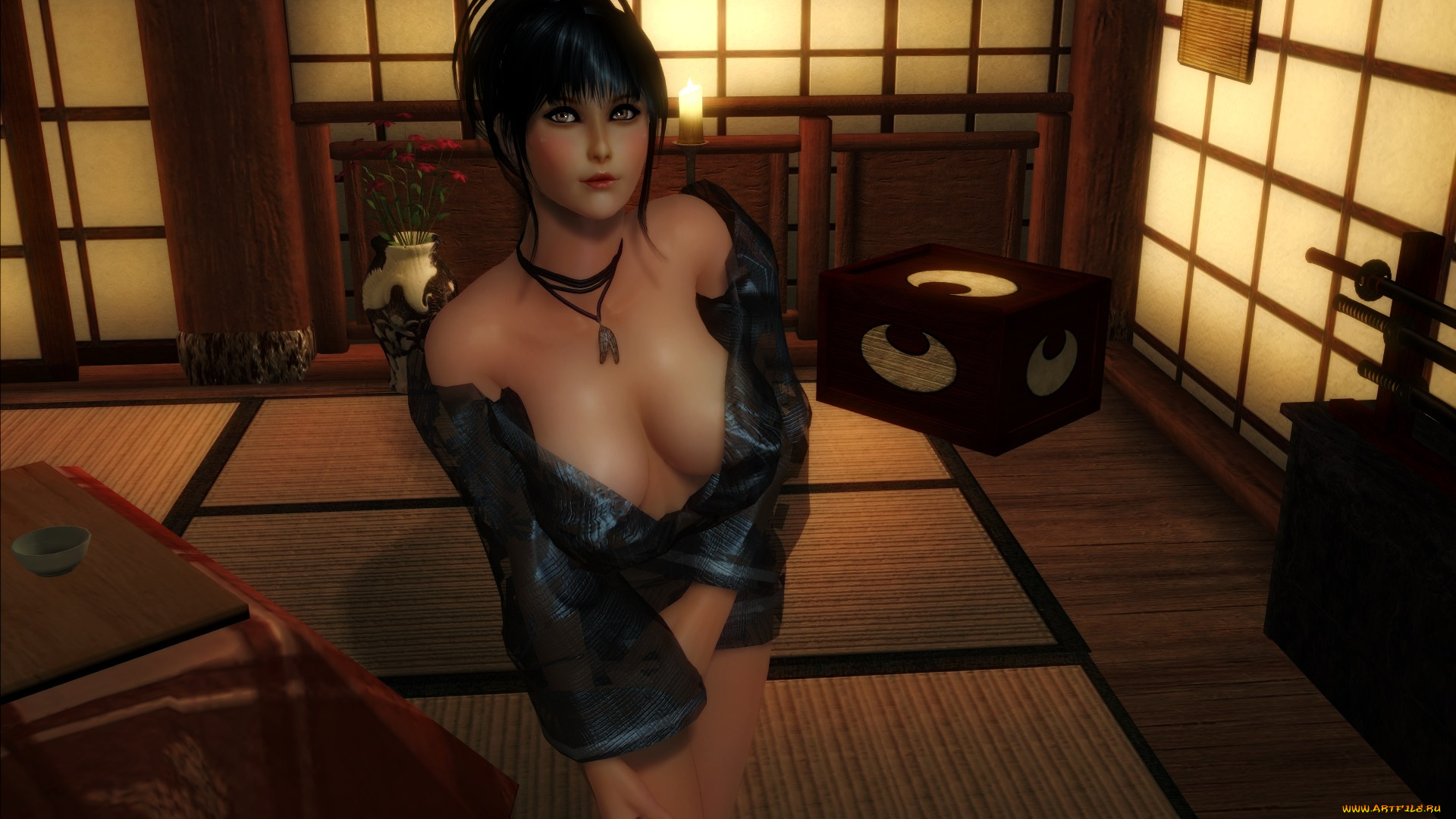 3д, графика, elves, , эльфы, эльфийка, комната