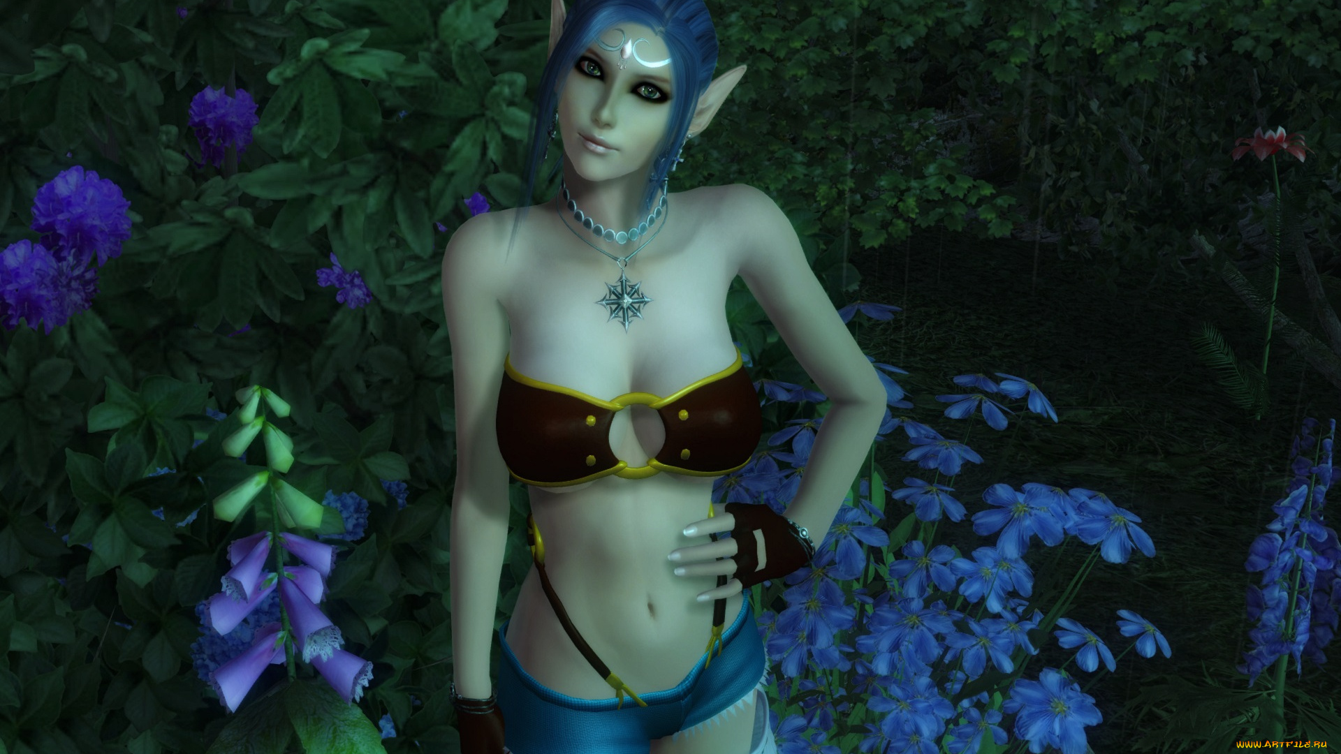 3д, графика, elves, , эльфы, взгляд, эльфийка