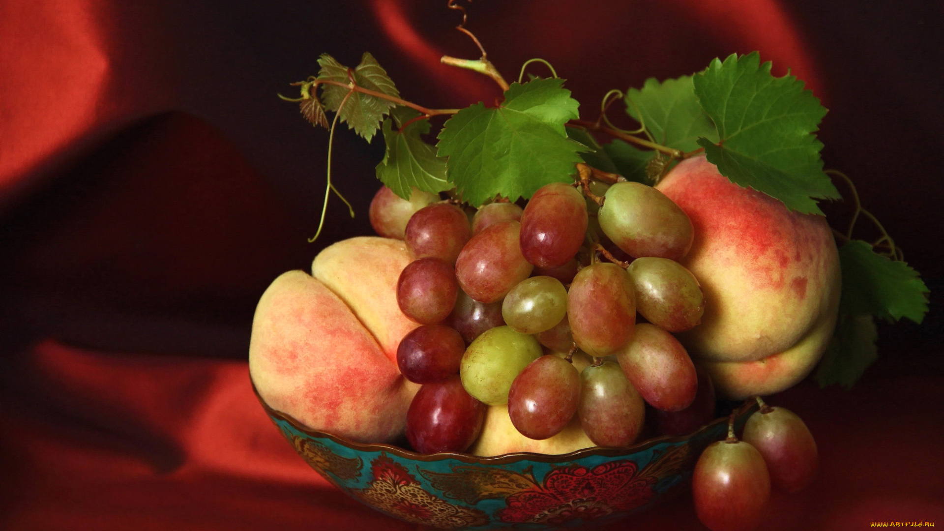 еда, фрукты, , ягоды, персики, виноград