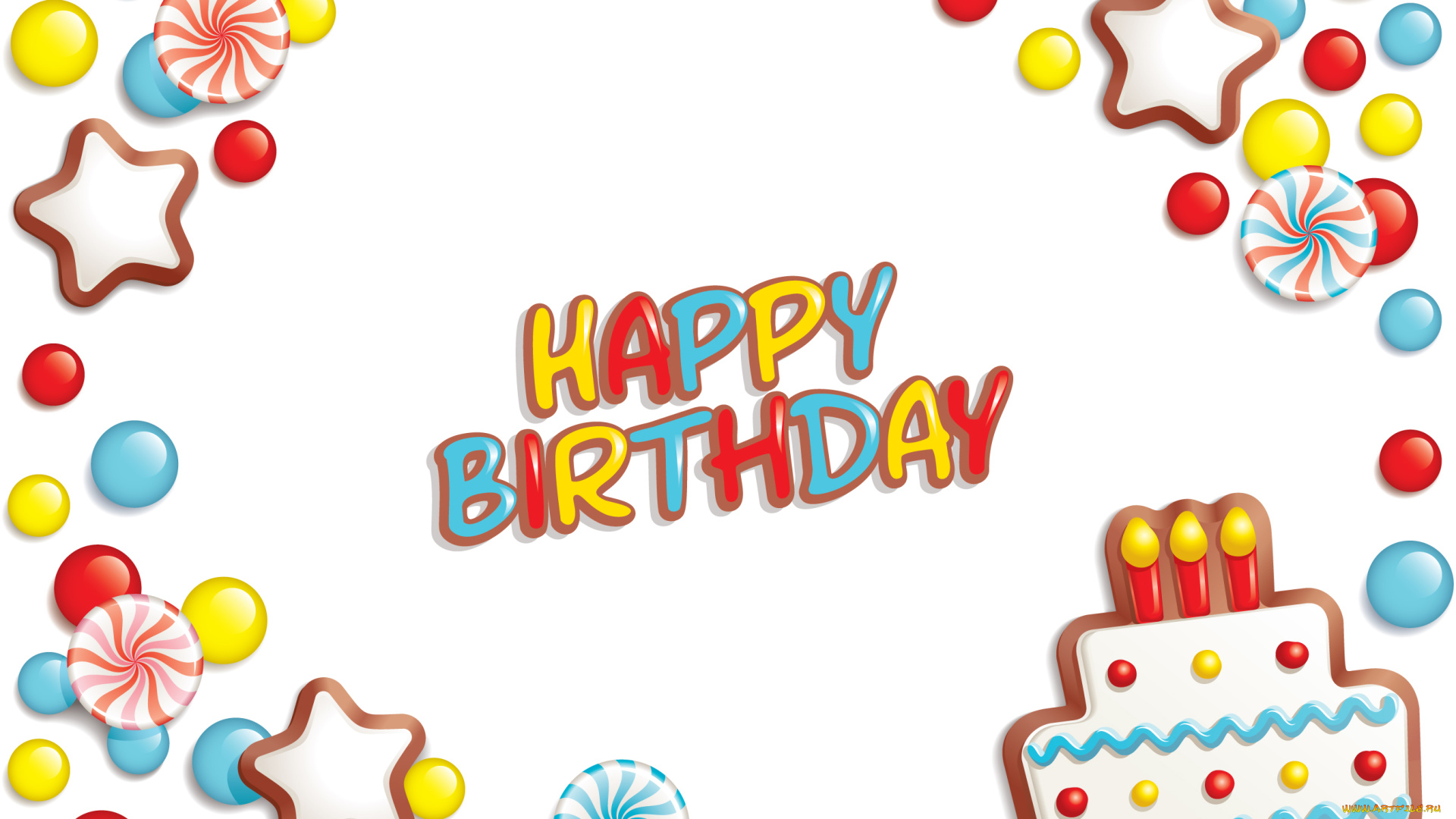 праздничные, день, рождения, свечи, звезды