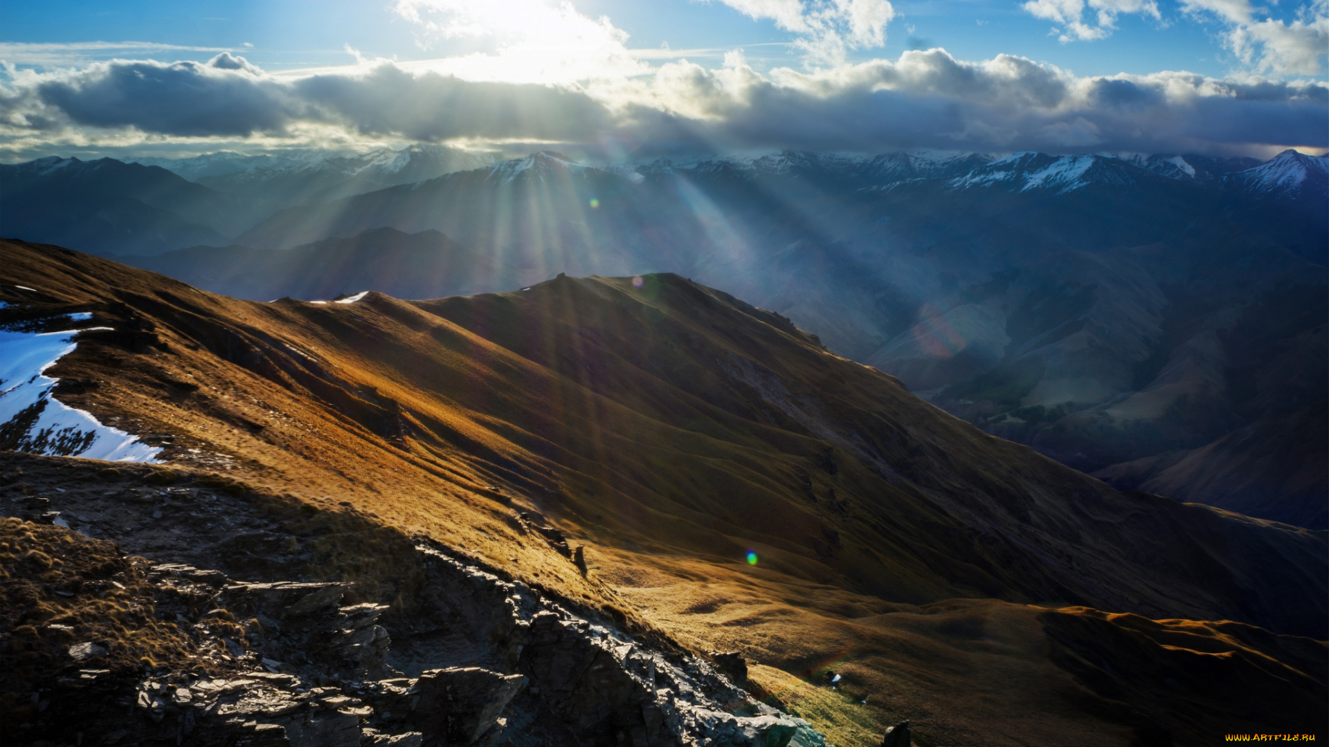 природа, восходы, закаты, новая, зеландия