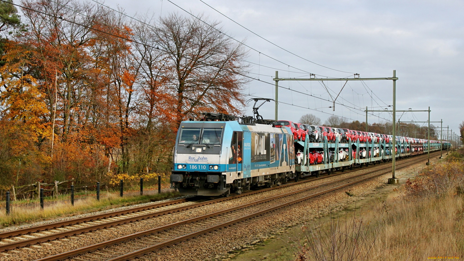 техника, электрички, железная, дорога, рельсы, локомотив, автомобили, грузовой, состав