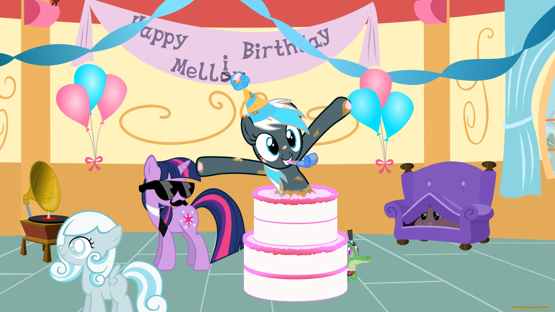 векторная, графика, пони