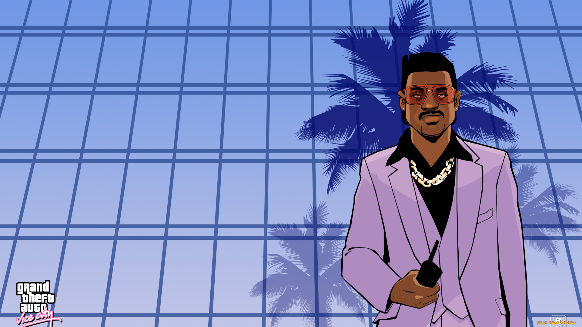 видео, игры, grand, theft, auto, , vice, city, мужчина, пальма