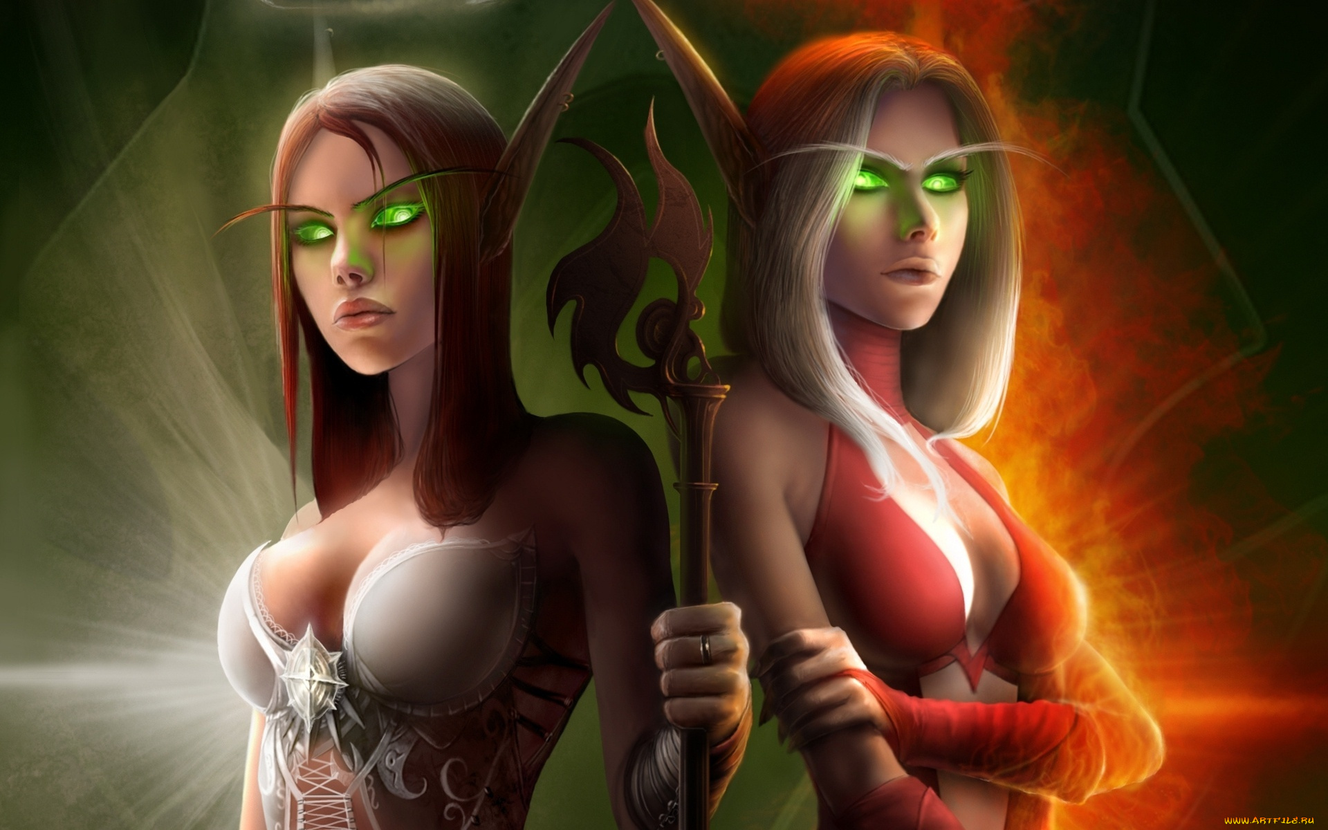 world, of, warcraft, видео, игры, девушки, глаза