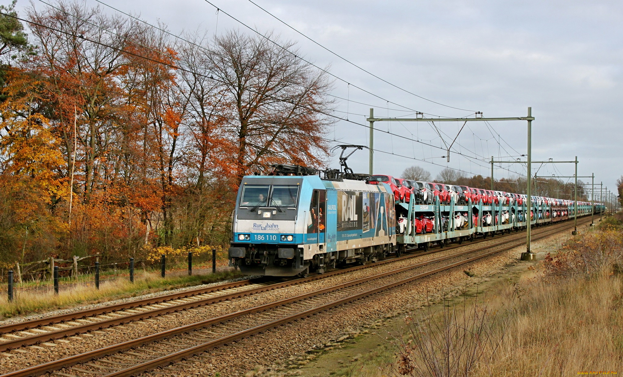 техника, электрички, железная, дорога, рельсы, локомотив, автомобили, грузовой, состав