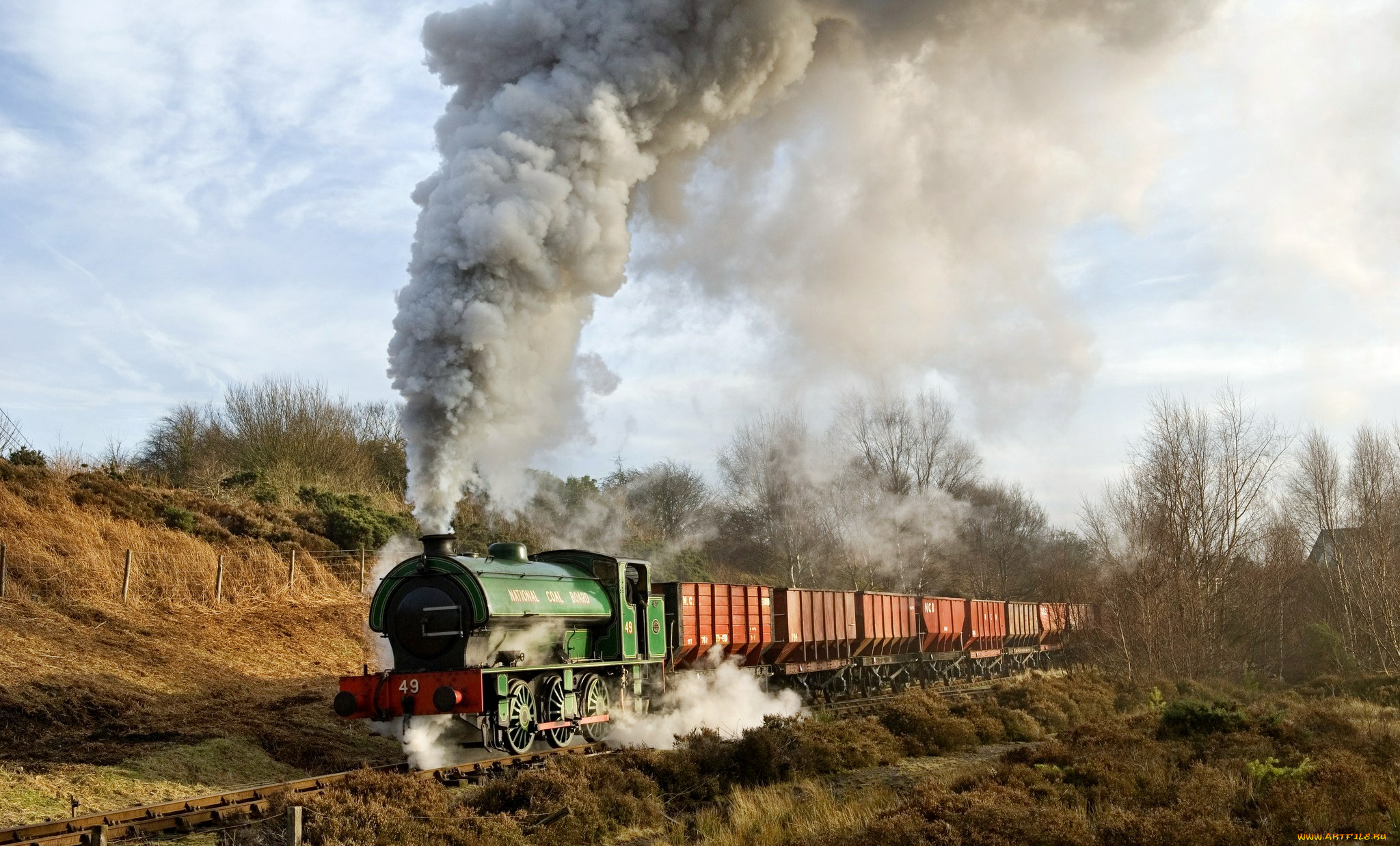 техника, паровозы, рельсы, паровоз, дорога, железная, вагонетки