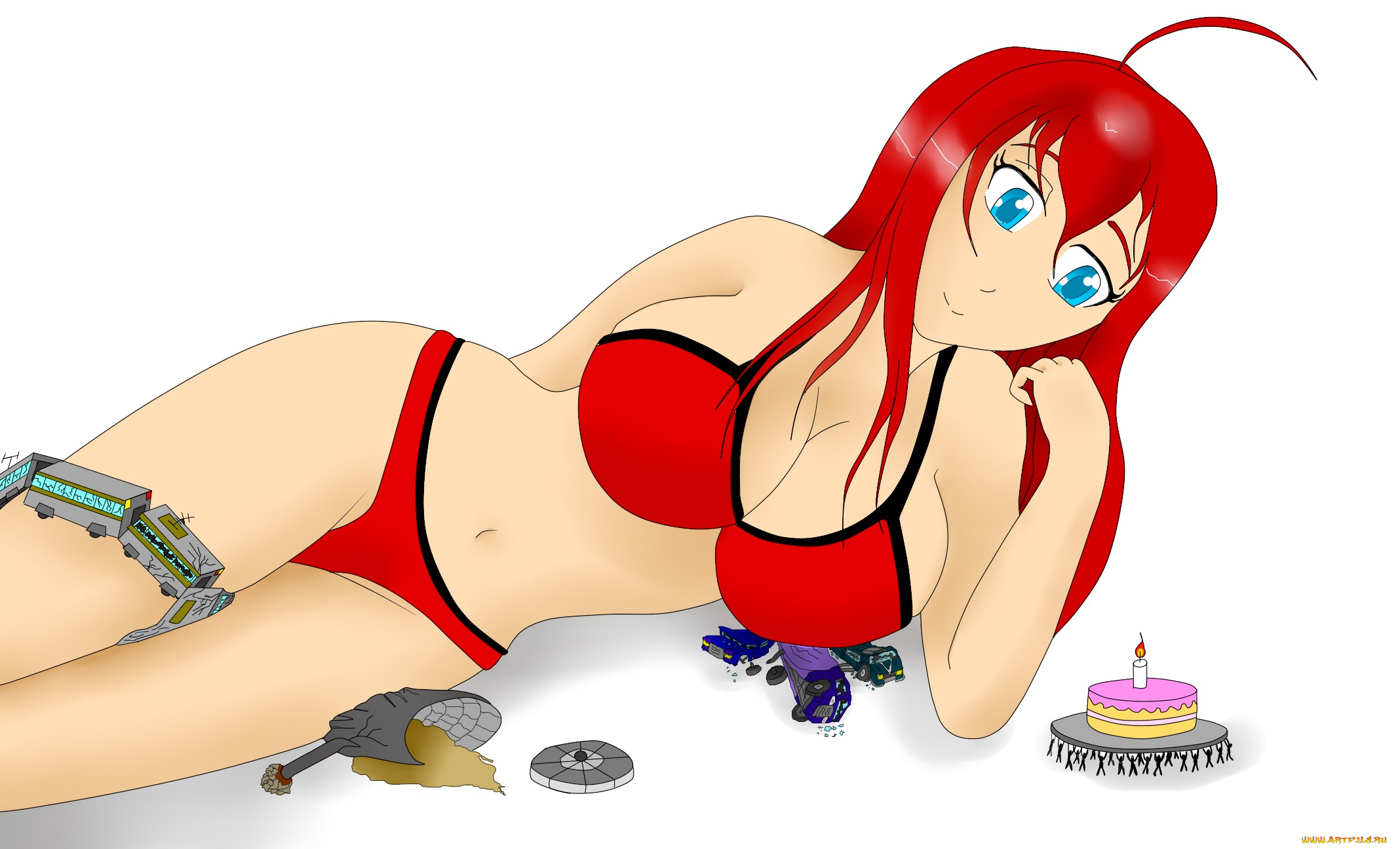 рисованные, люди, девушка