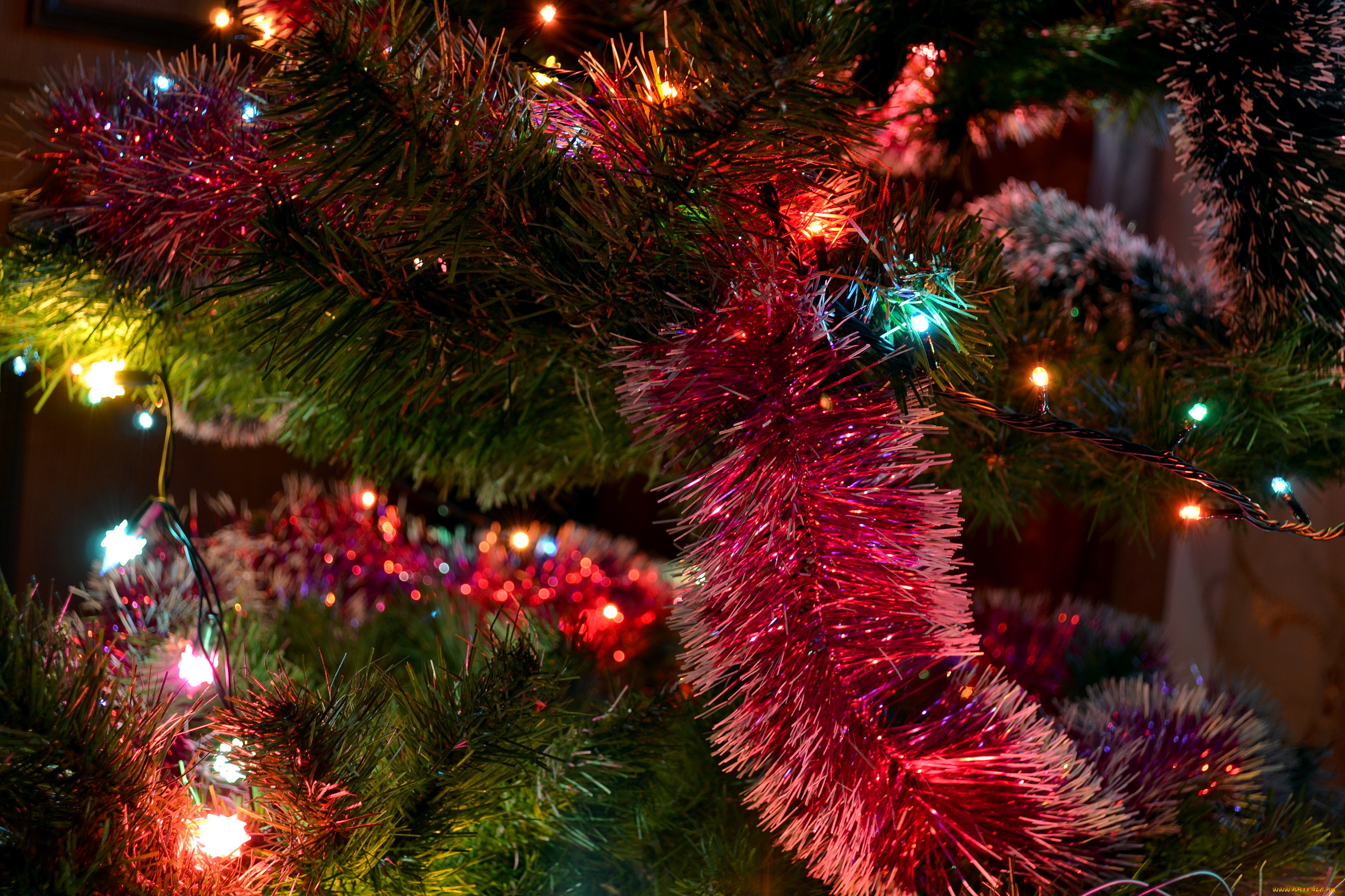 праздничные, мишура, , гирлянды, , цветы, лампочки, елка, игрушки