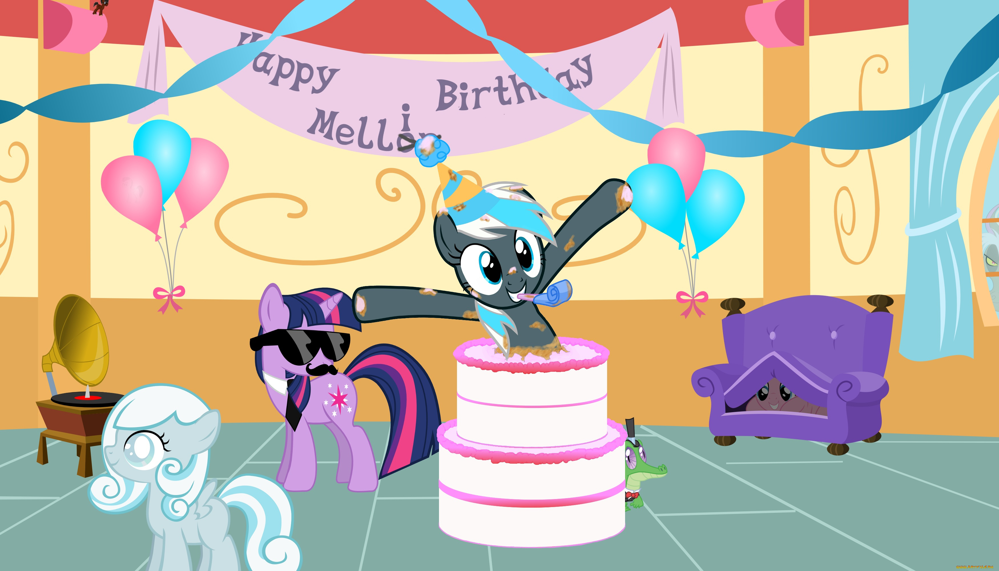 векторная, графика, пони