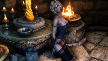 Картинка 3д+графика fantasy+ фантазия свечи девушка