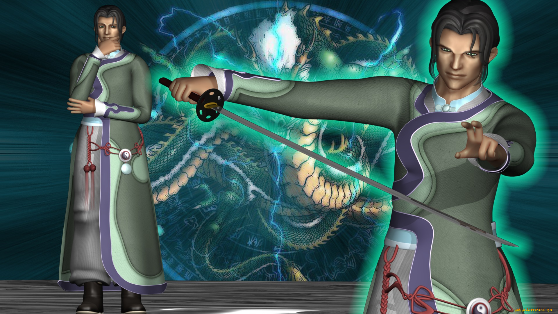 3д, графика, аниме, , anime, фон, оружие, мальчики