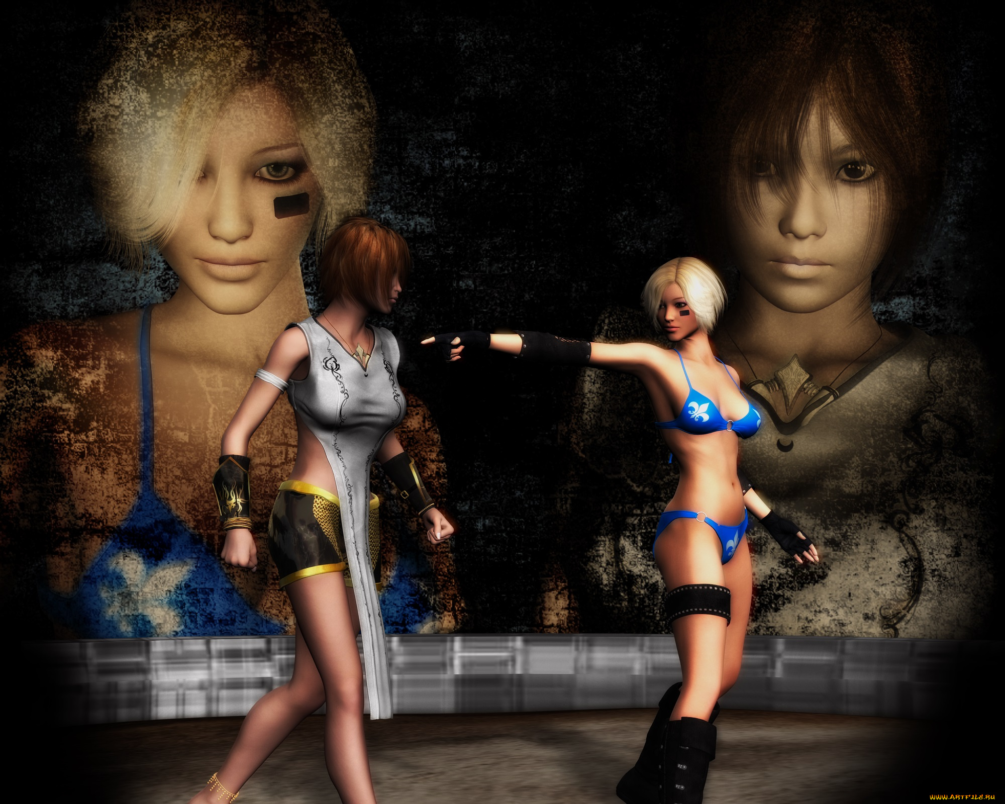 3д, графика, фантазия, , fantasy, фон, взгляд, девушки