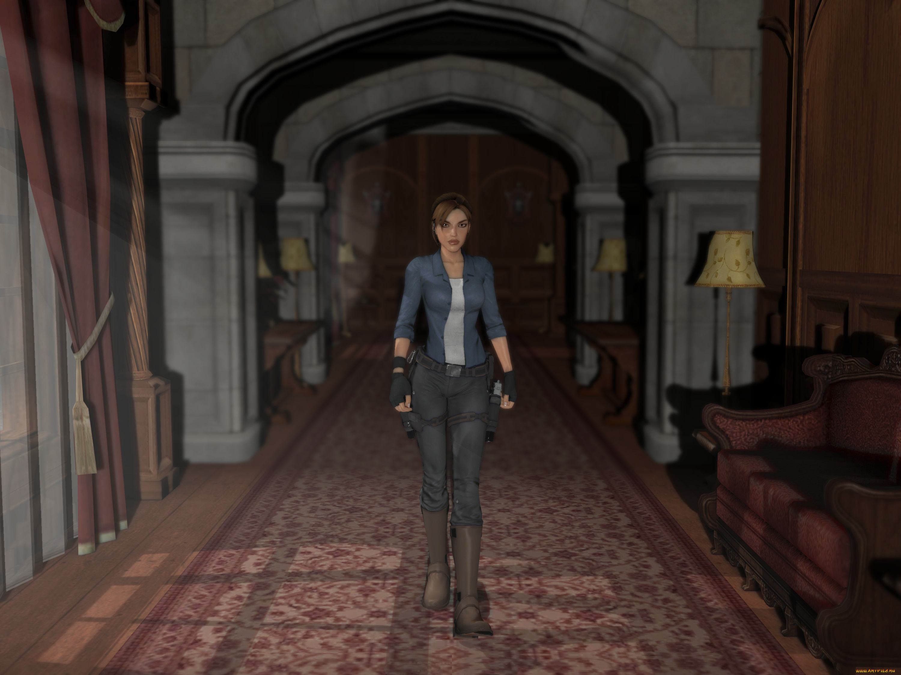 3д, графика, люди, , people, фон, взгляд, девушка, коридор