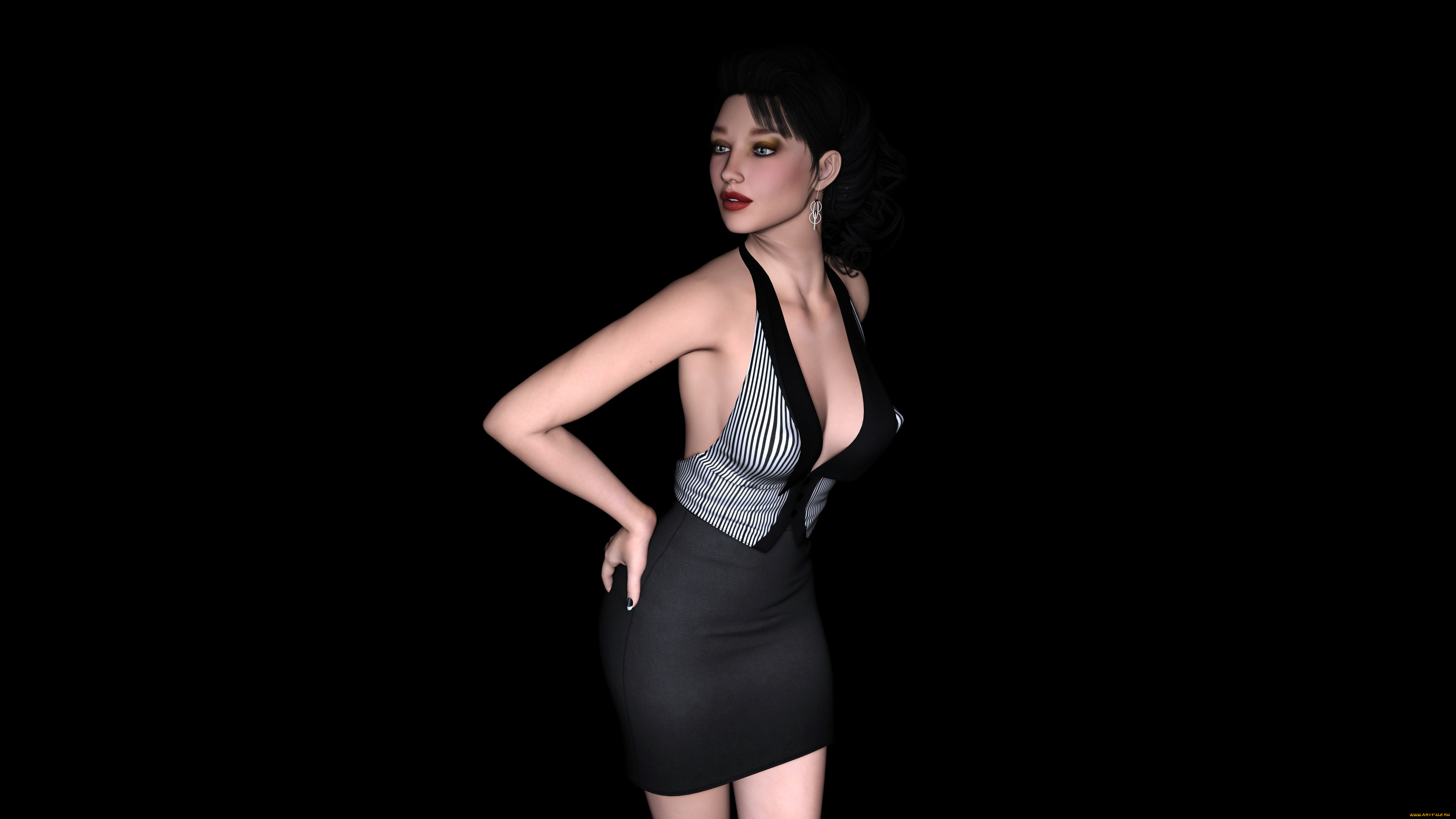 3д, графика, люди, , people, фон, взгляд, девушка