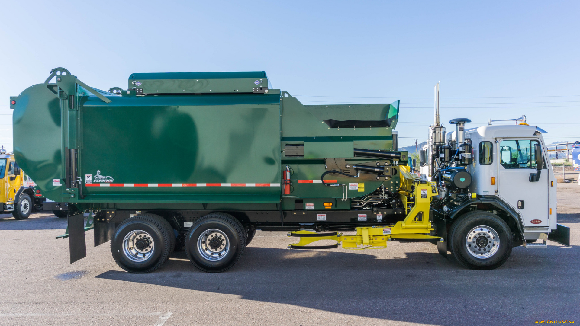 автомобили, мусоровозы, мусорщик