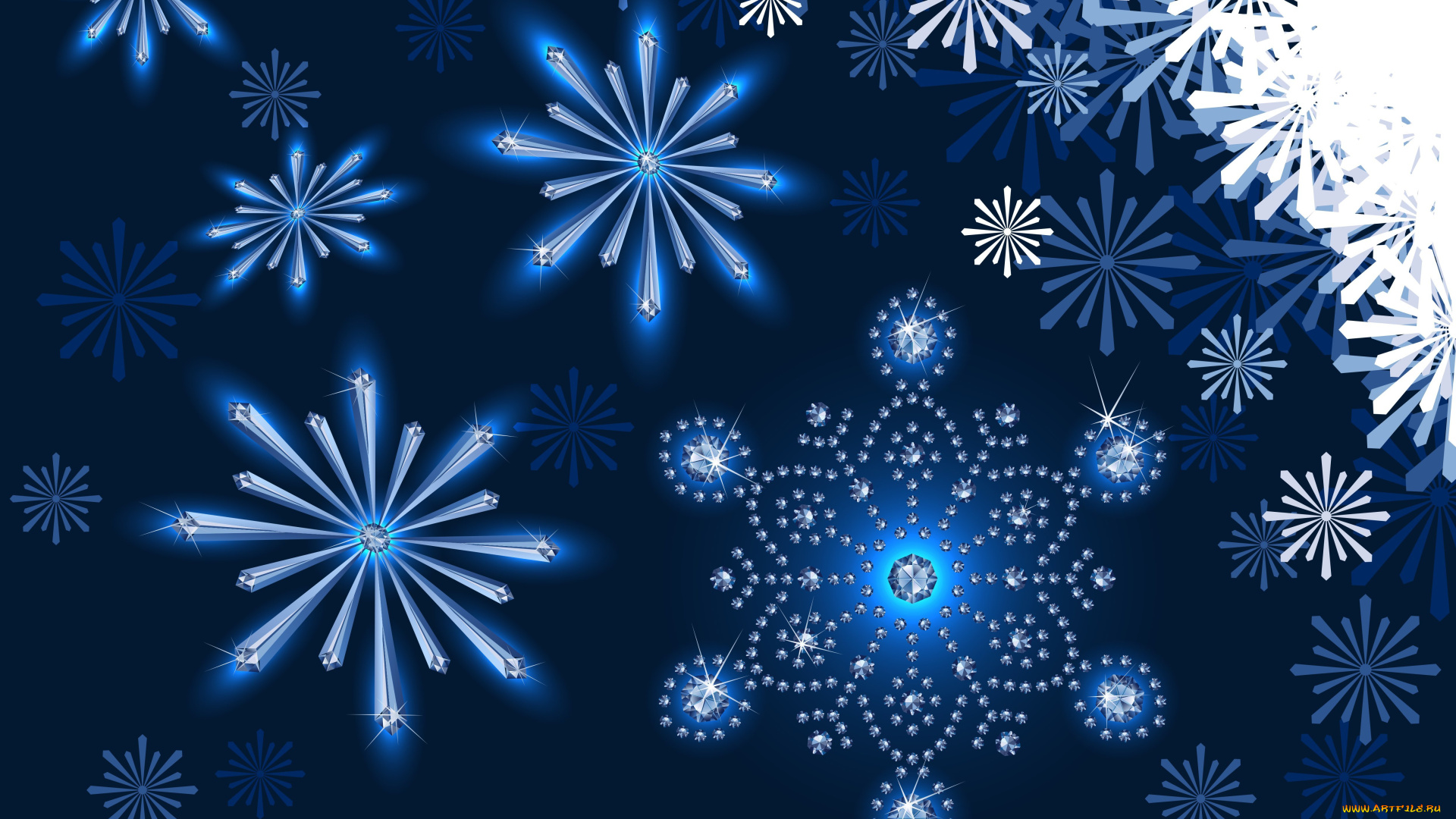 векторная, графика, природа, , nature, снежинки, фон, узоры