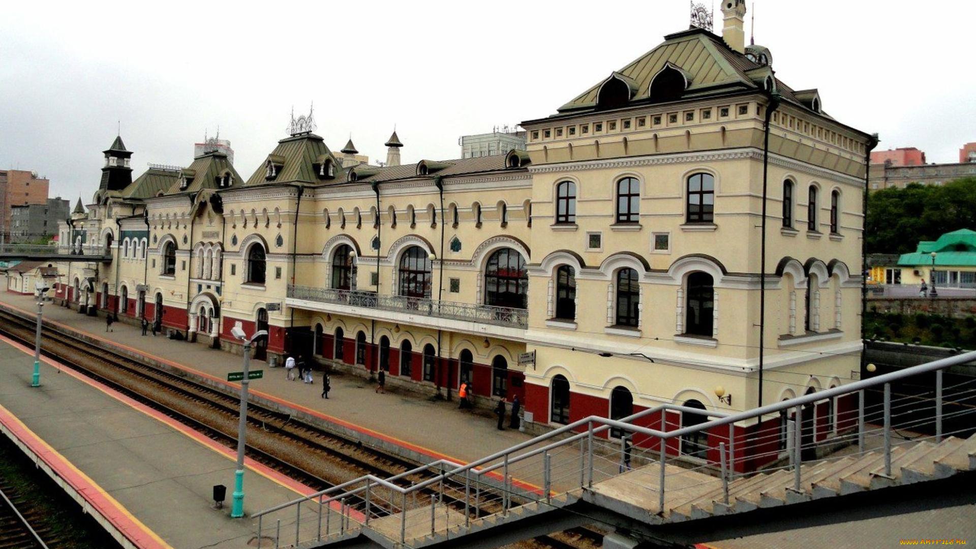 владивосток, города, -, здания, , дома, вокзал