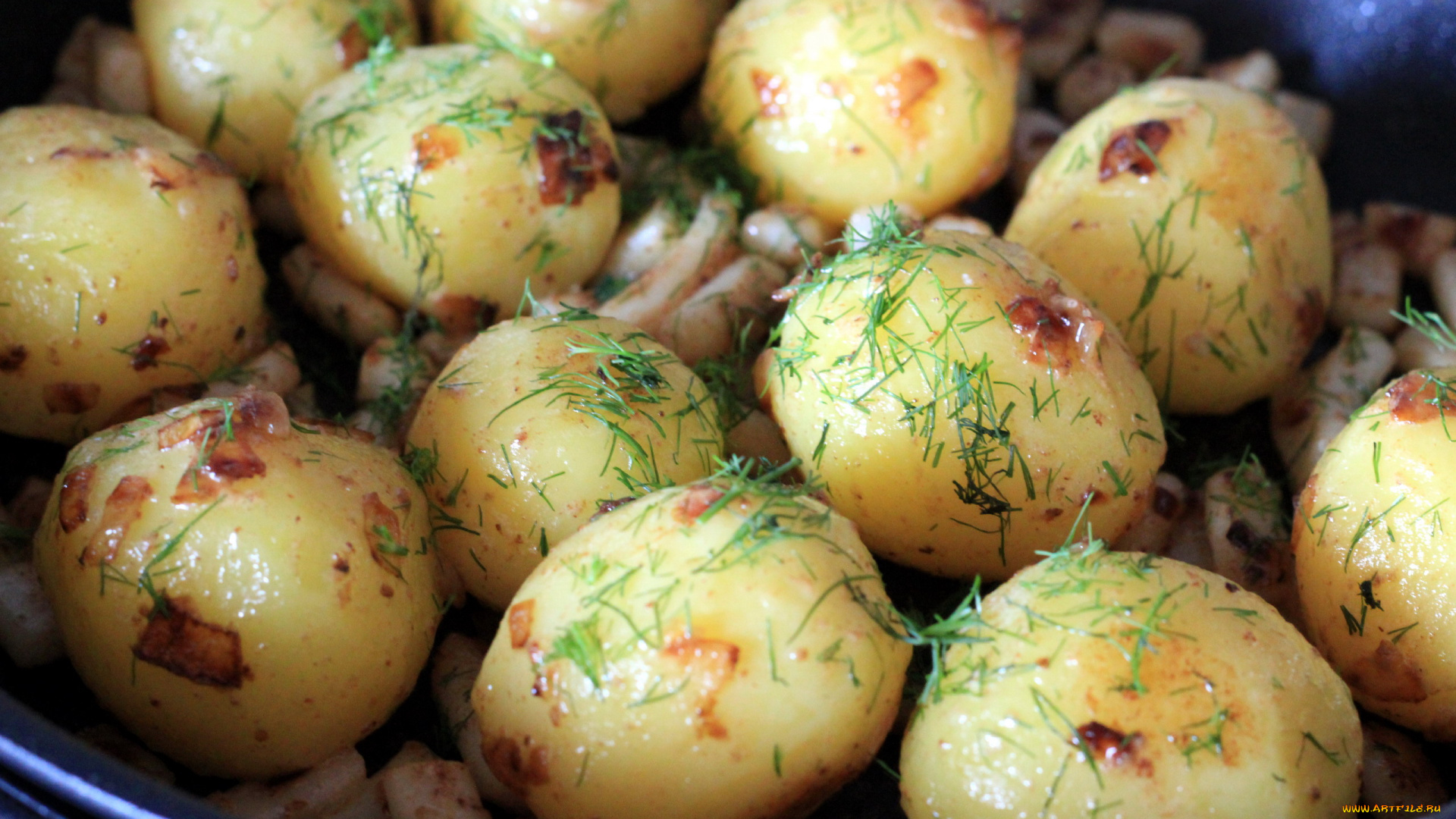 еда, картофель, клубни, укроп