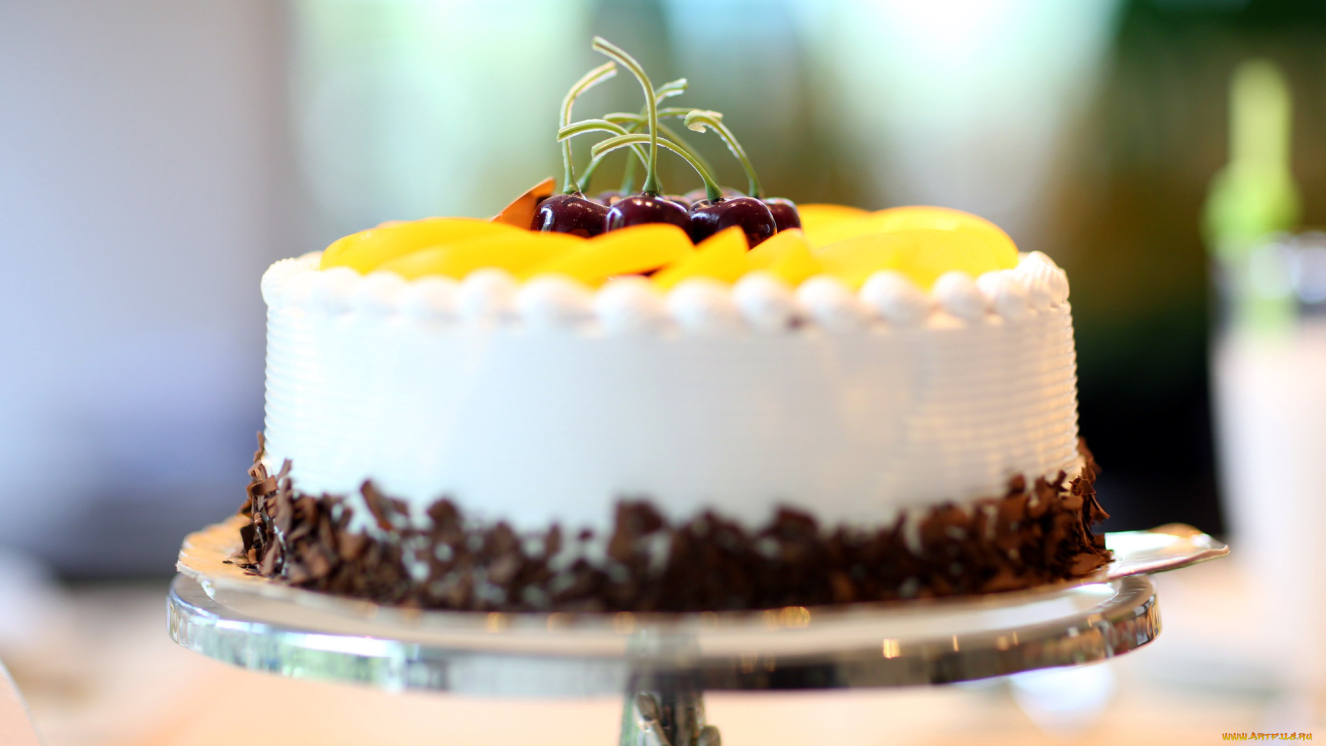 еда, торты, вишни