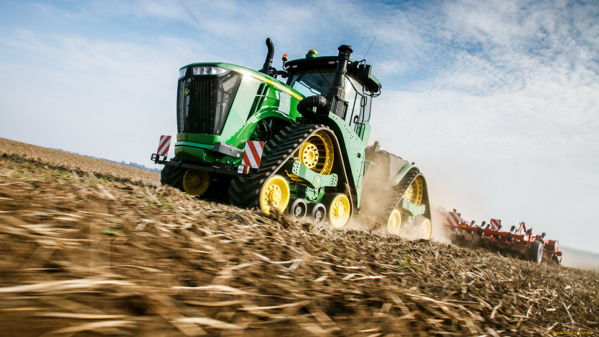 техника, тракторы, на, гусенецах, john, deere