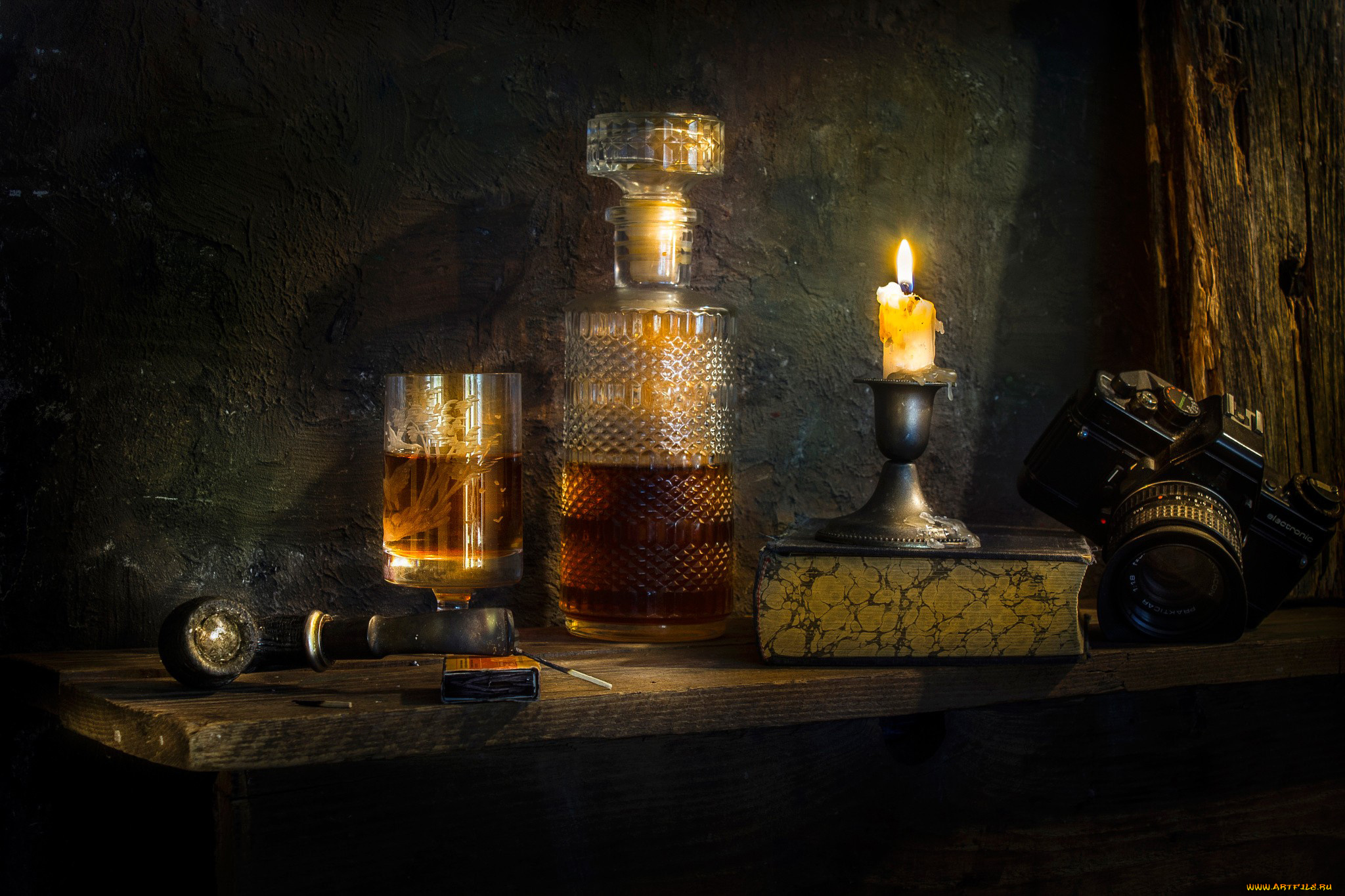 еда, напитки, , вино, графин, бокал, свеча