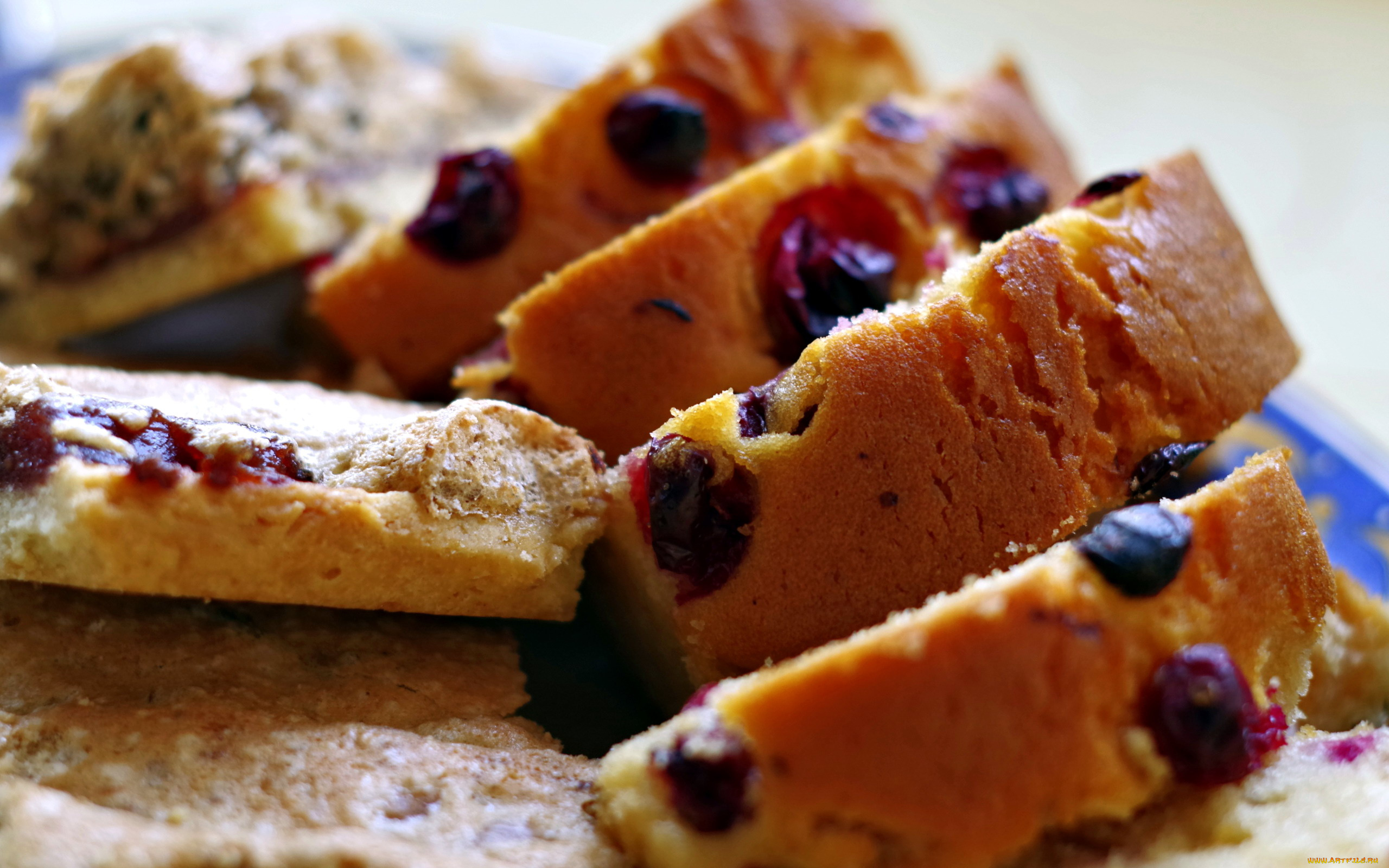 еда, пироги, ягодный, ломтики