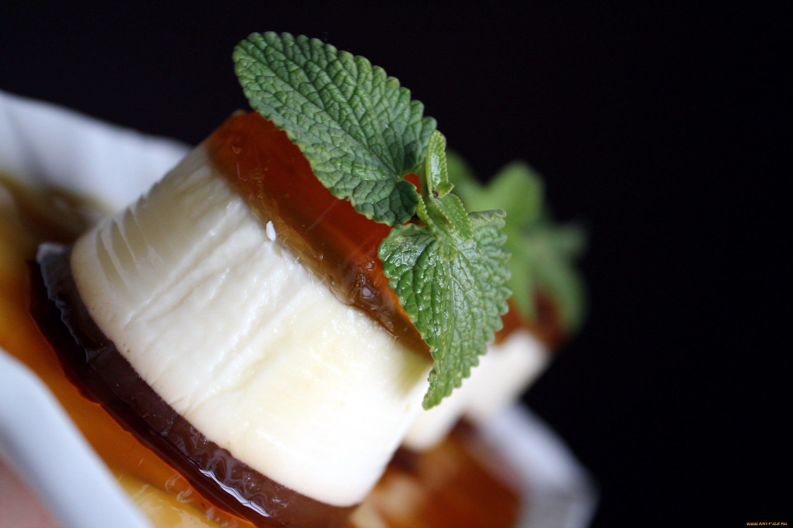 еда, мороженое, , десерты, желе, панна, котта, мята