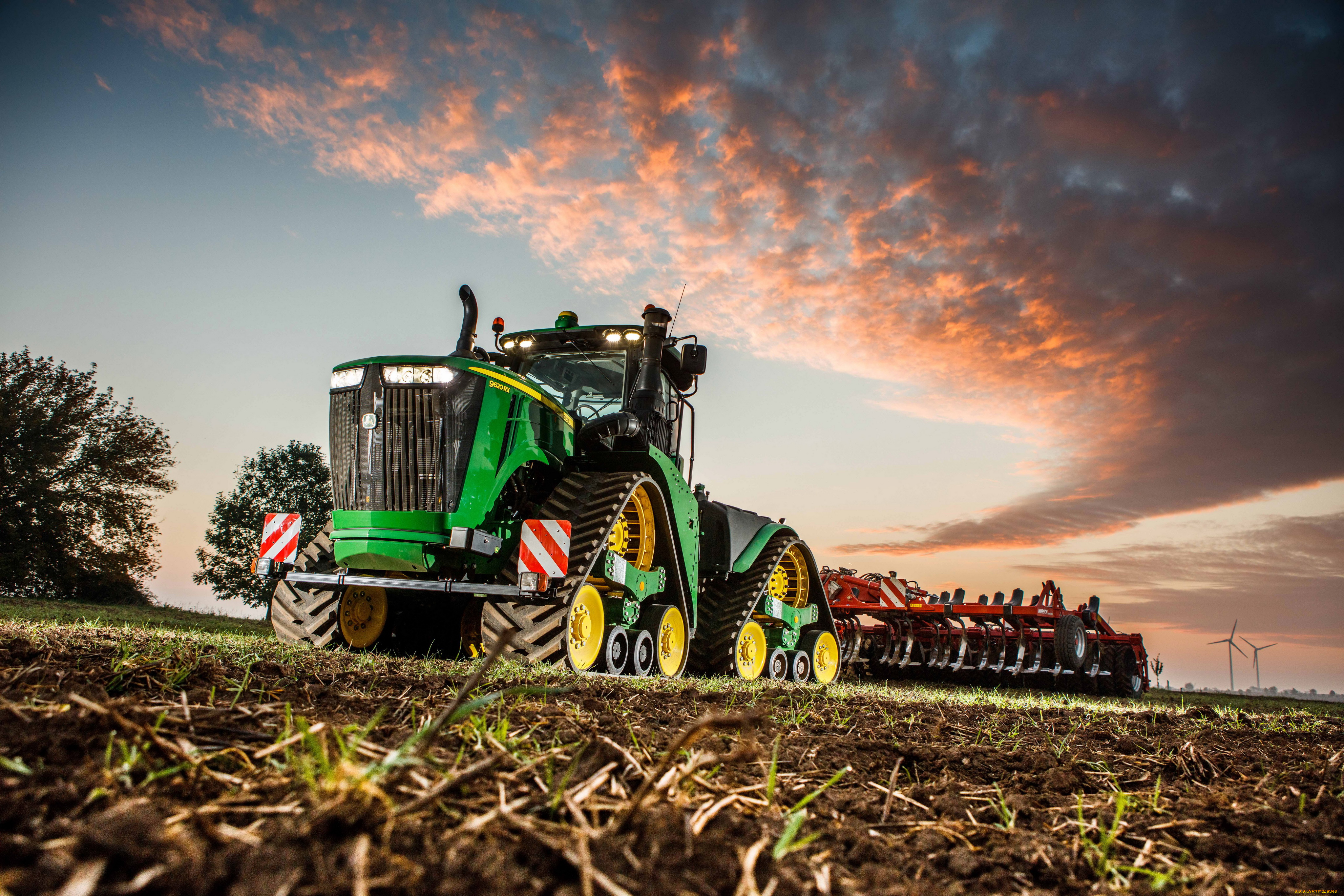 техника, тракторы, на, гусенецах, john, deere