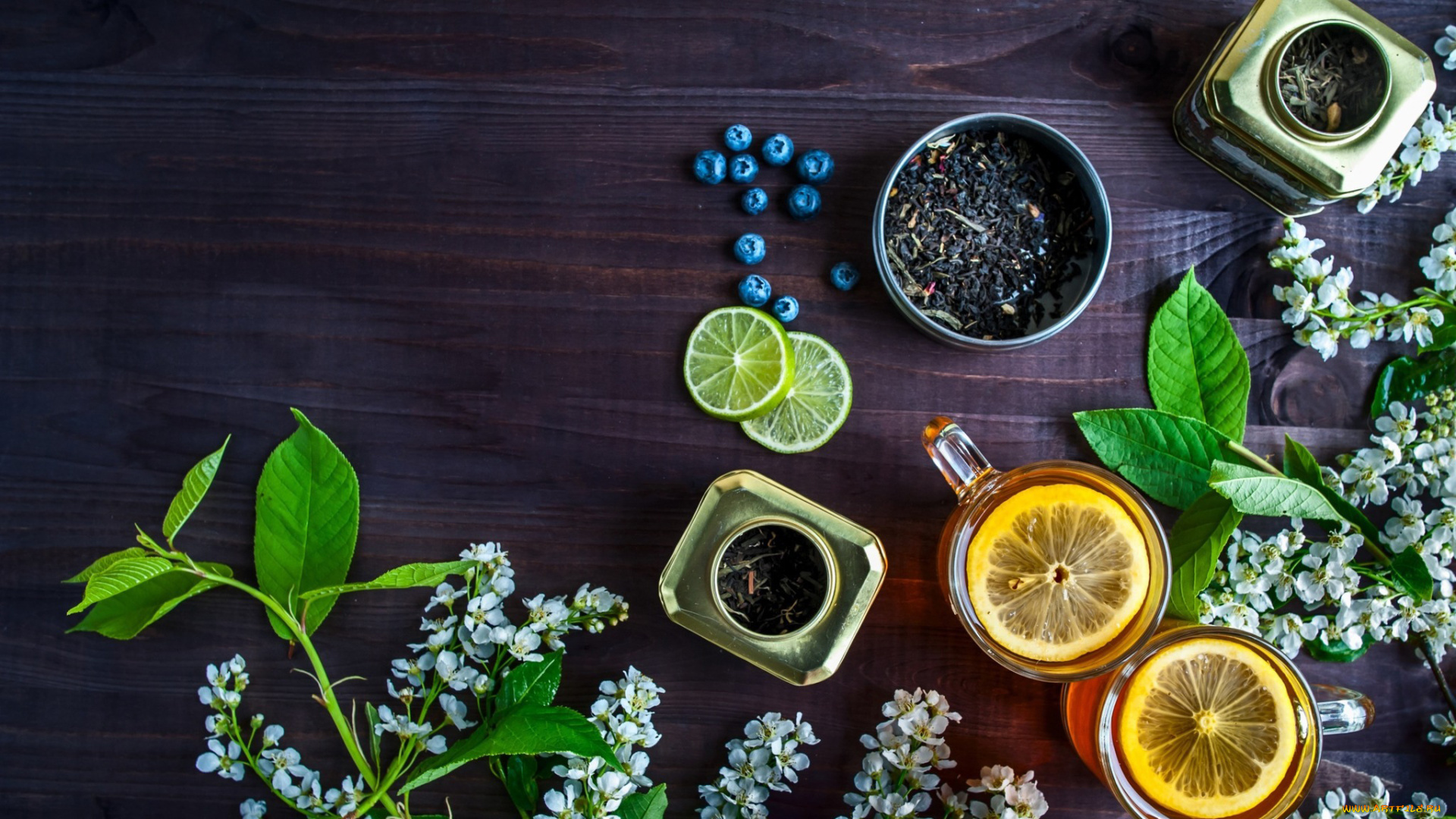 еда, напитки, , Чай, чай, черемуха, лимон, лайм, заварка
