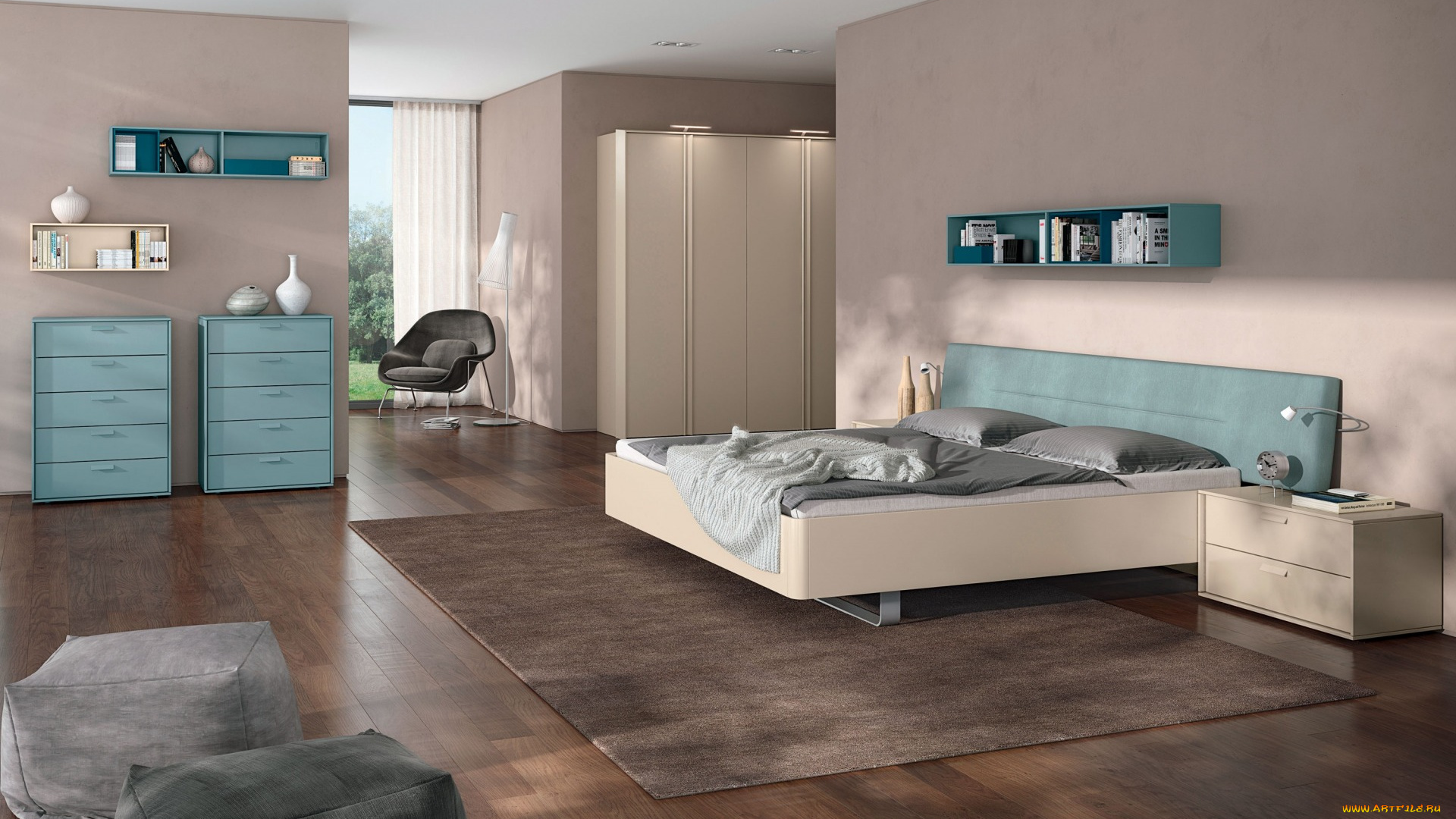 интерьер, спальня, вилла, комната