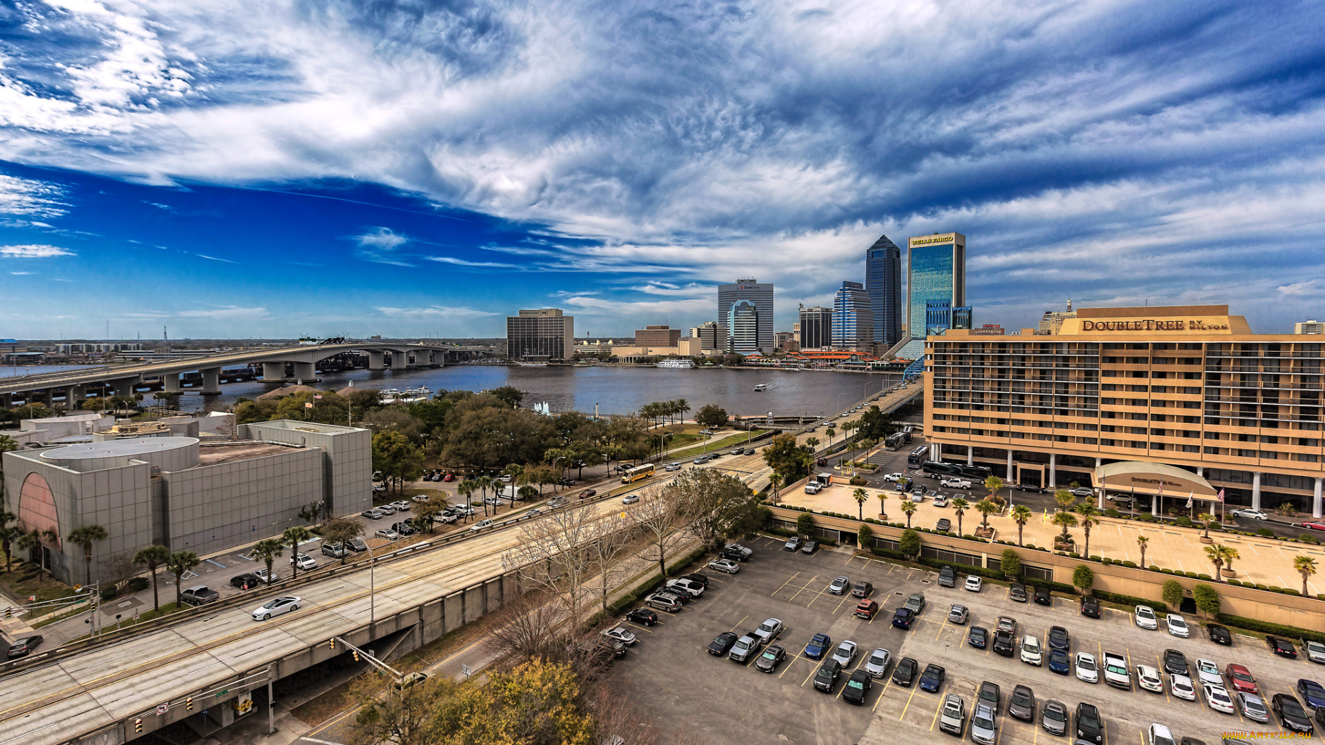 jacksonville, , florida, города, джексонвилл, , сша, небоскребы, панорама