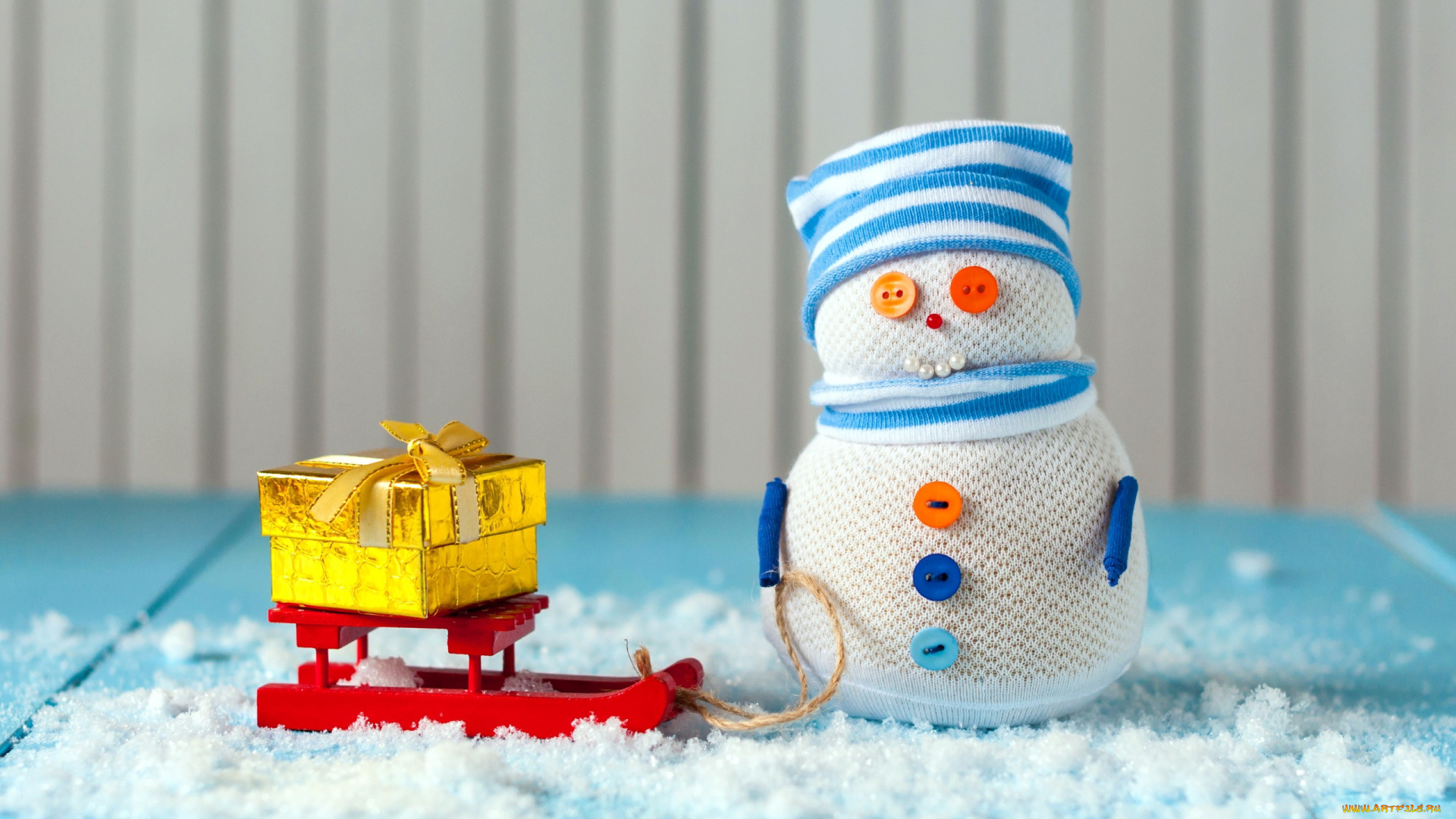 праздничные, снеговики, подарок, снеговик, санки