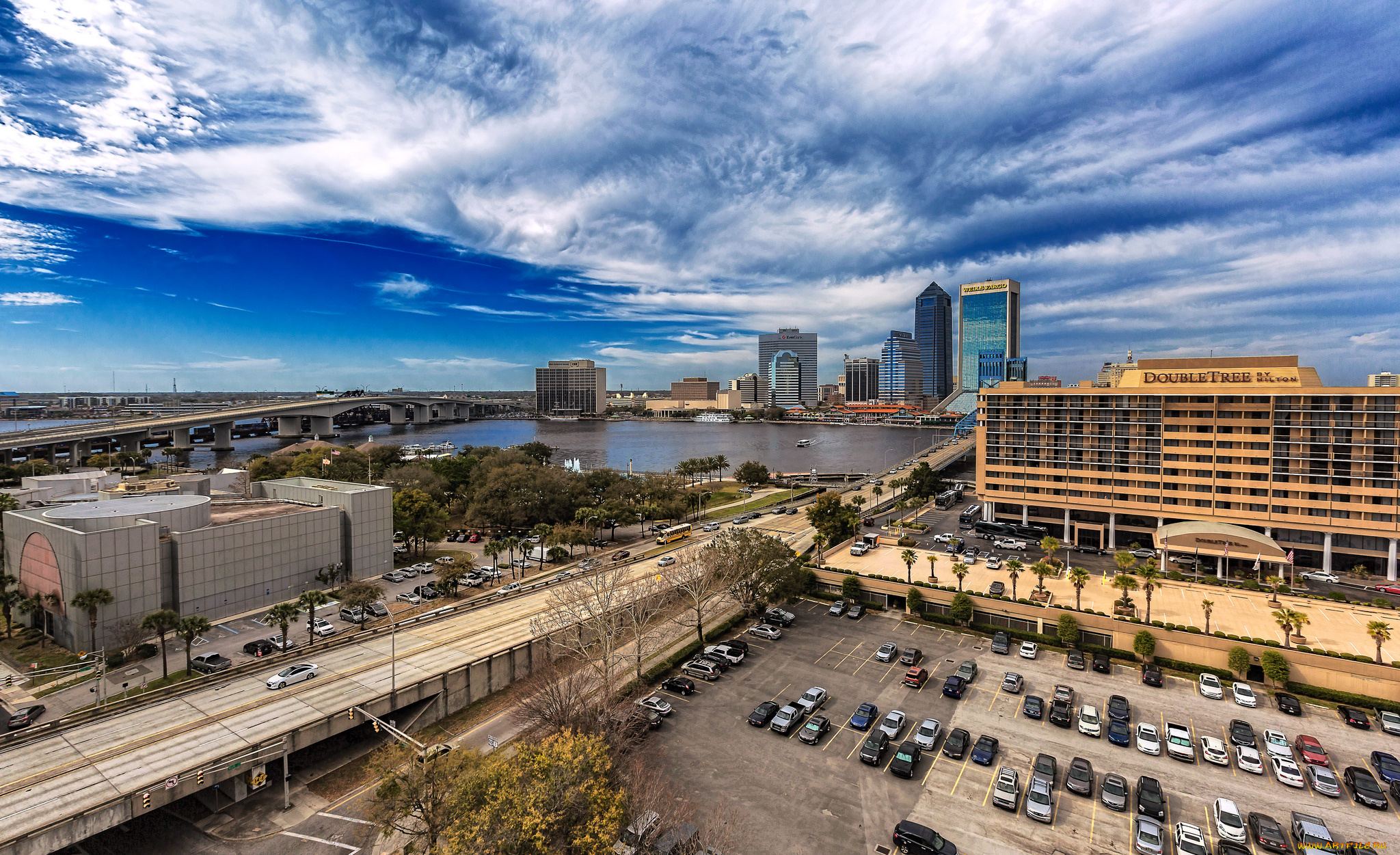 jacksonville, , florida, города, джексонвилл, , сша, небоскребы, панорама