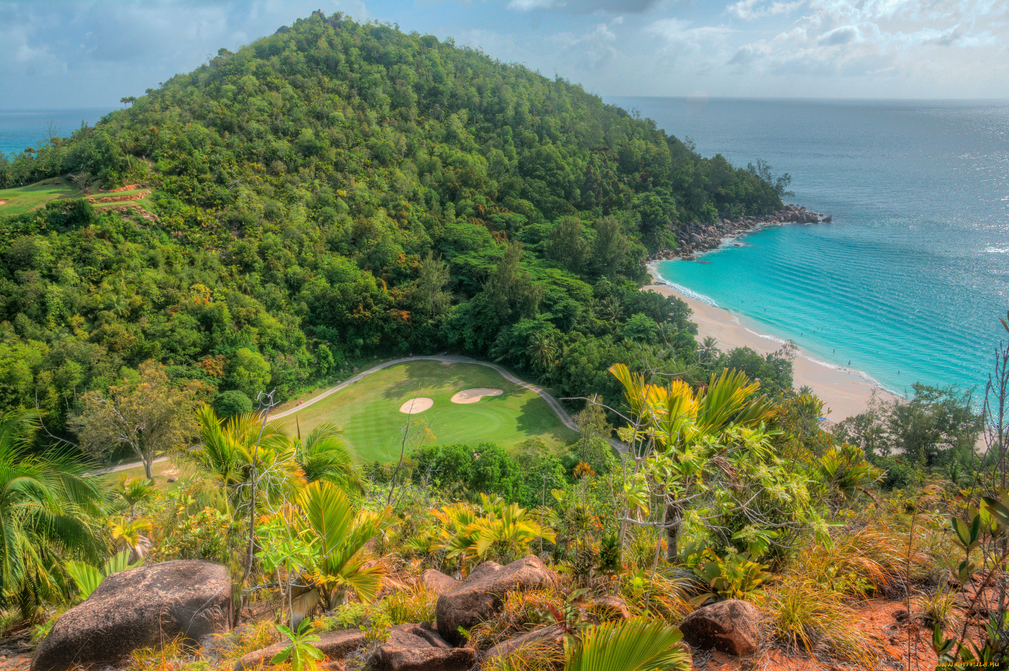 природа, побережье, простор