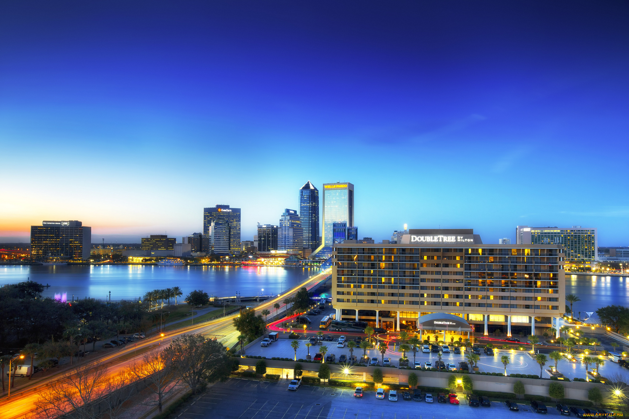 jacksonville, , florida, города, джексонвилл, , сша, небоскребы, панорама