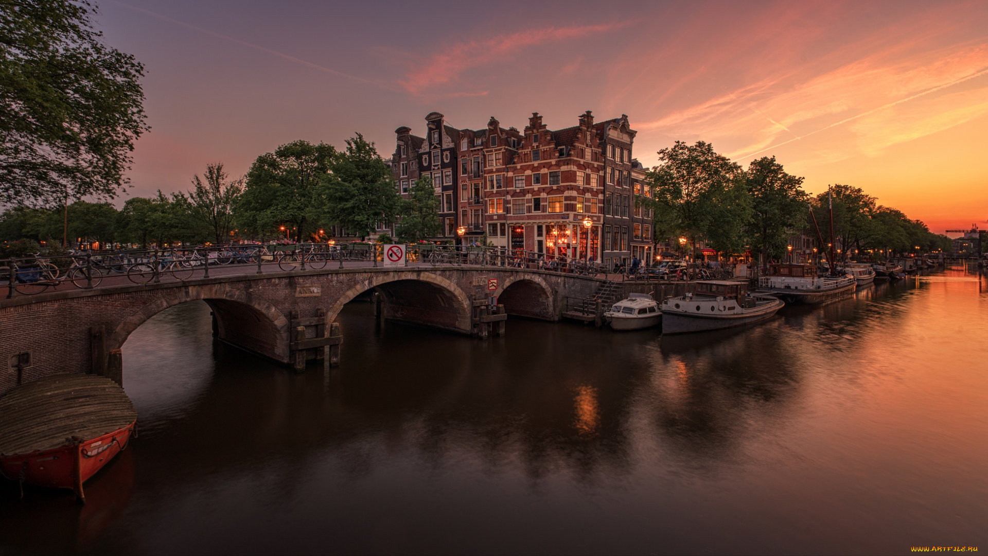 amsterdam, canal, города, амстердам, , нидерланды, простор