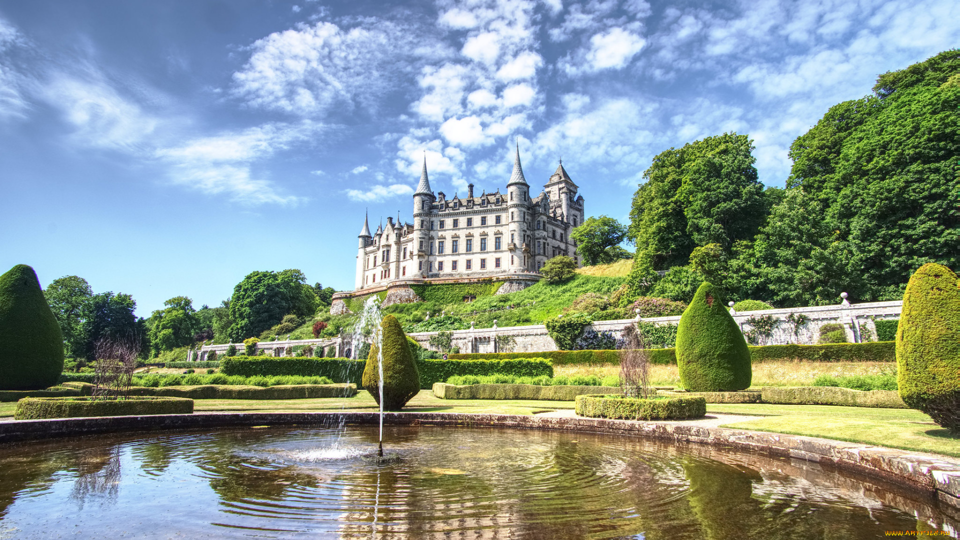 dunrobin, castle, , scotland, города, замки, англии, простор
