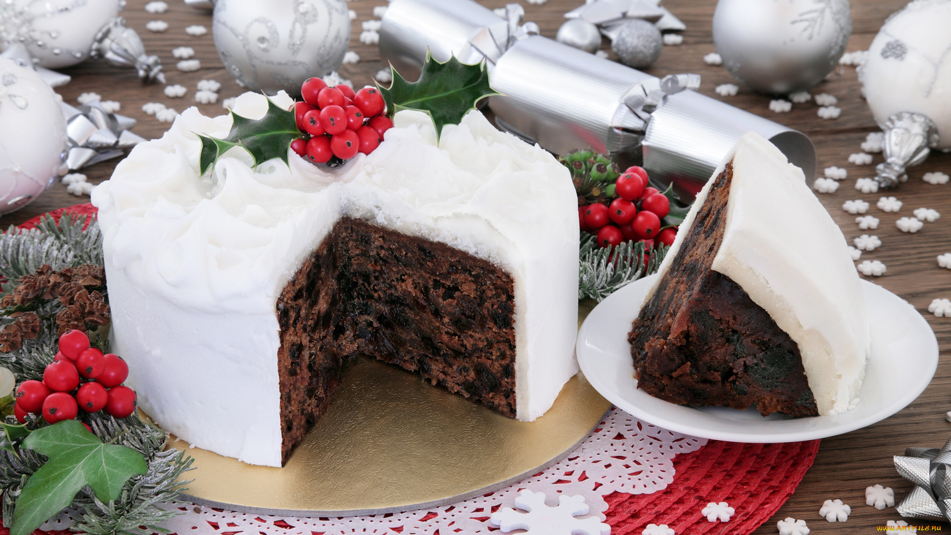 еда, торты, торт, сладости, рождественские, украшения