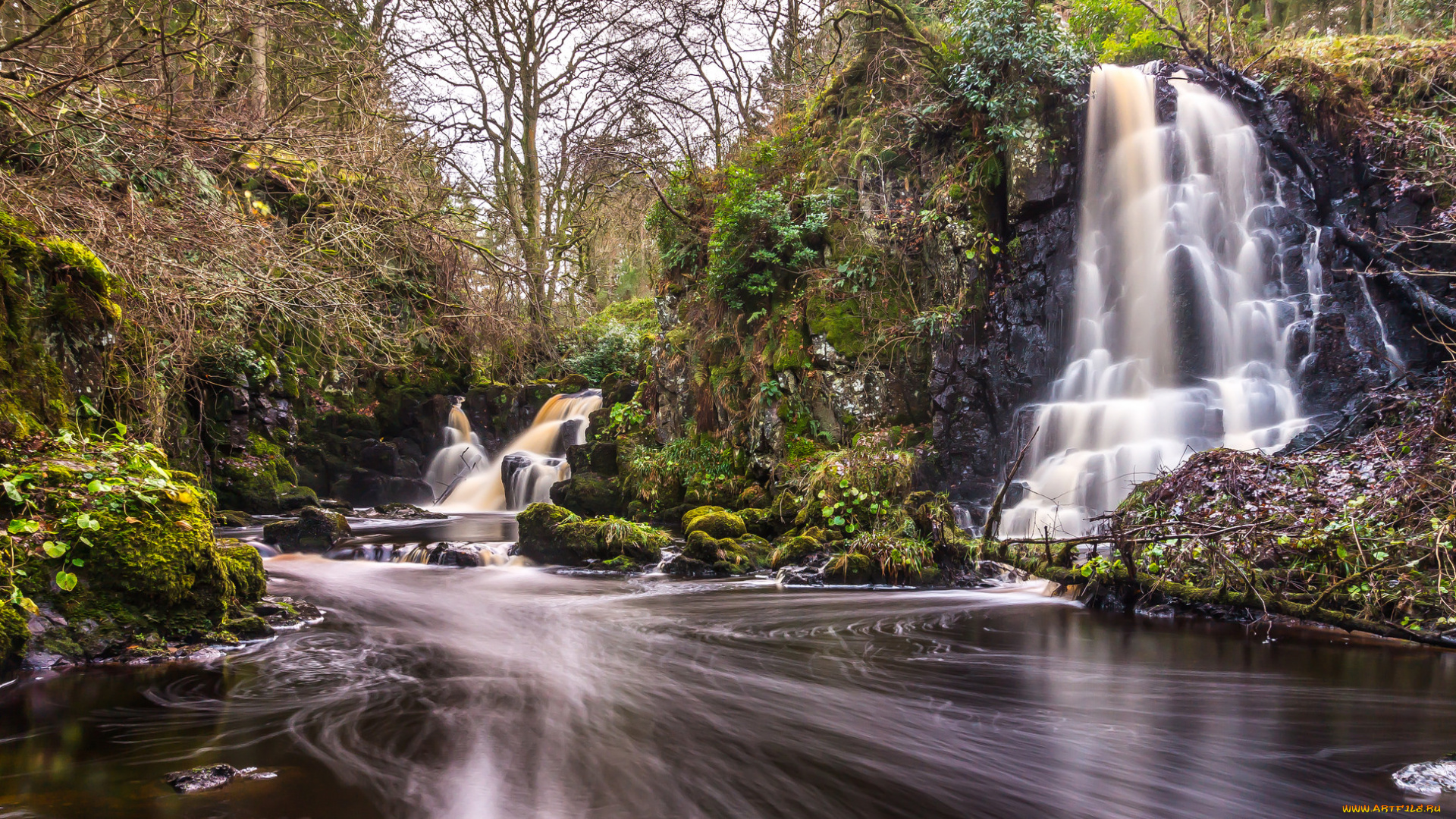 природа, водопады, простор