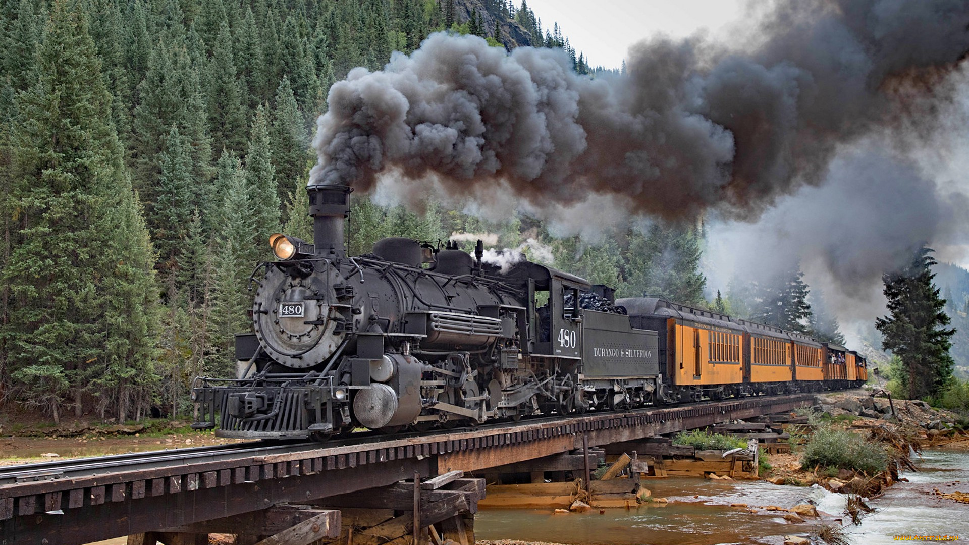 техника, паровозы, локомотив, состав