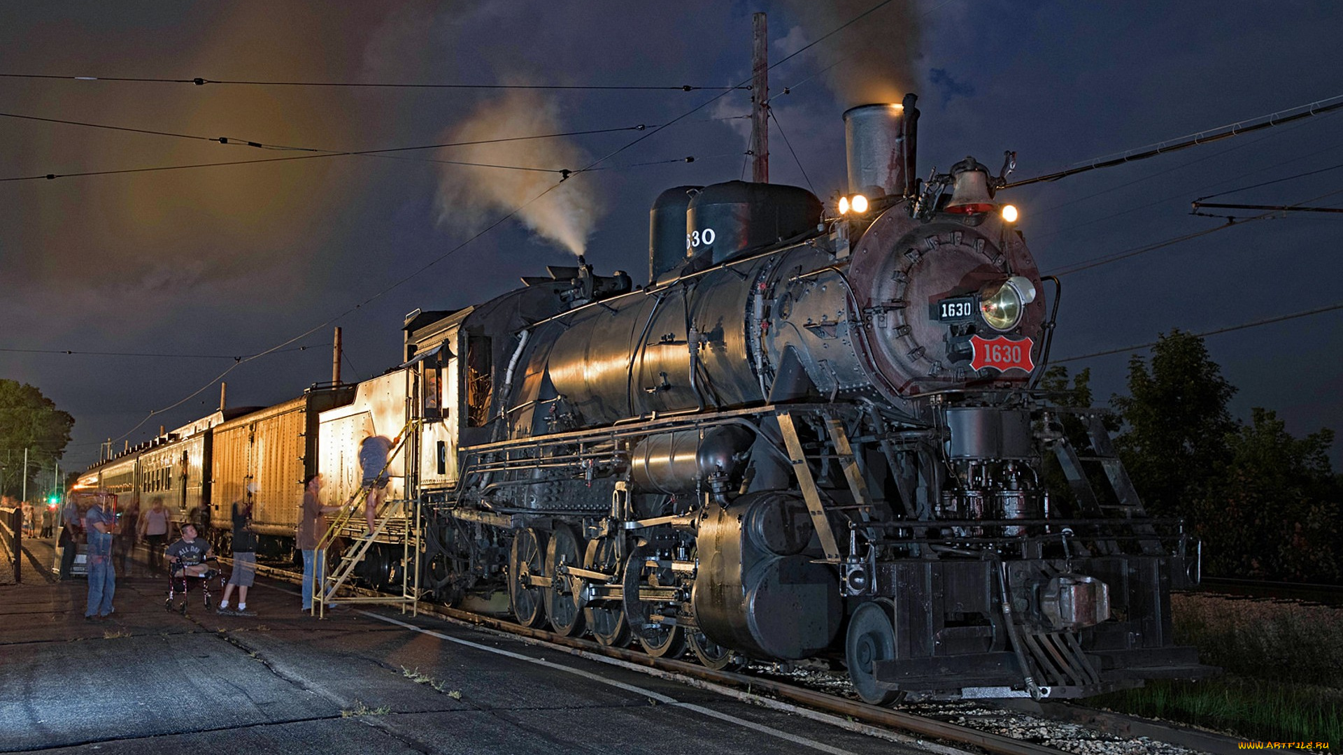 техника, паровозы, локомотив, состав