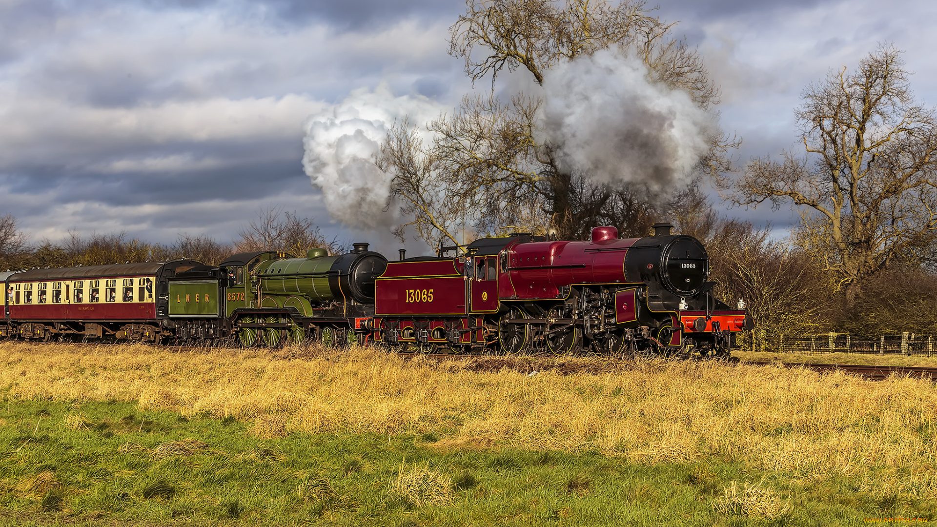 техника, паровозы, локомотив, состав
