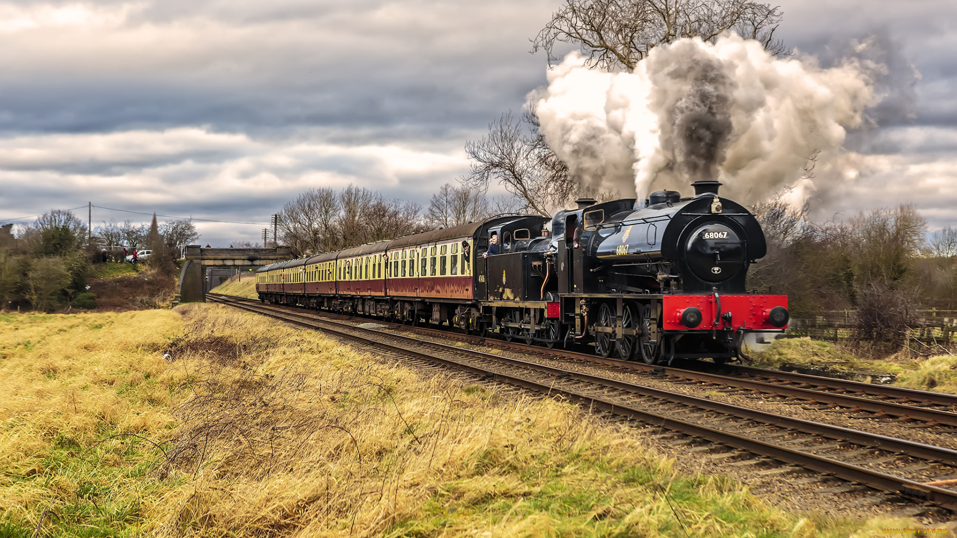 техника, паровозы, локомотив, состав