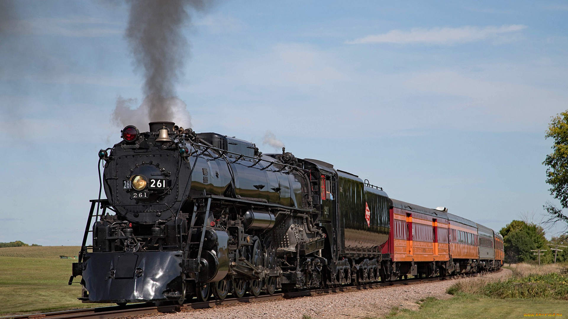 техника, паровозы, локомотив, состав