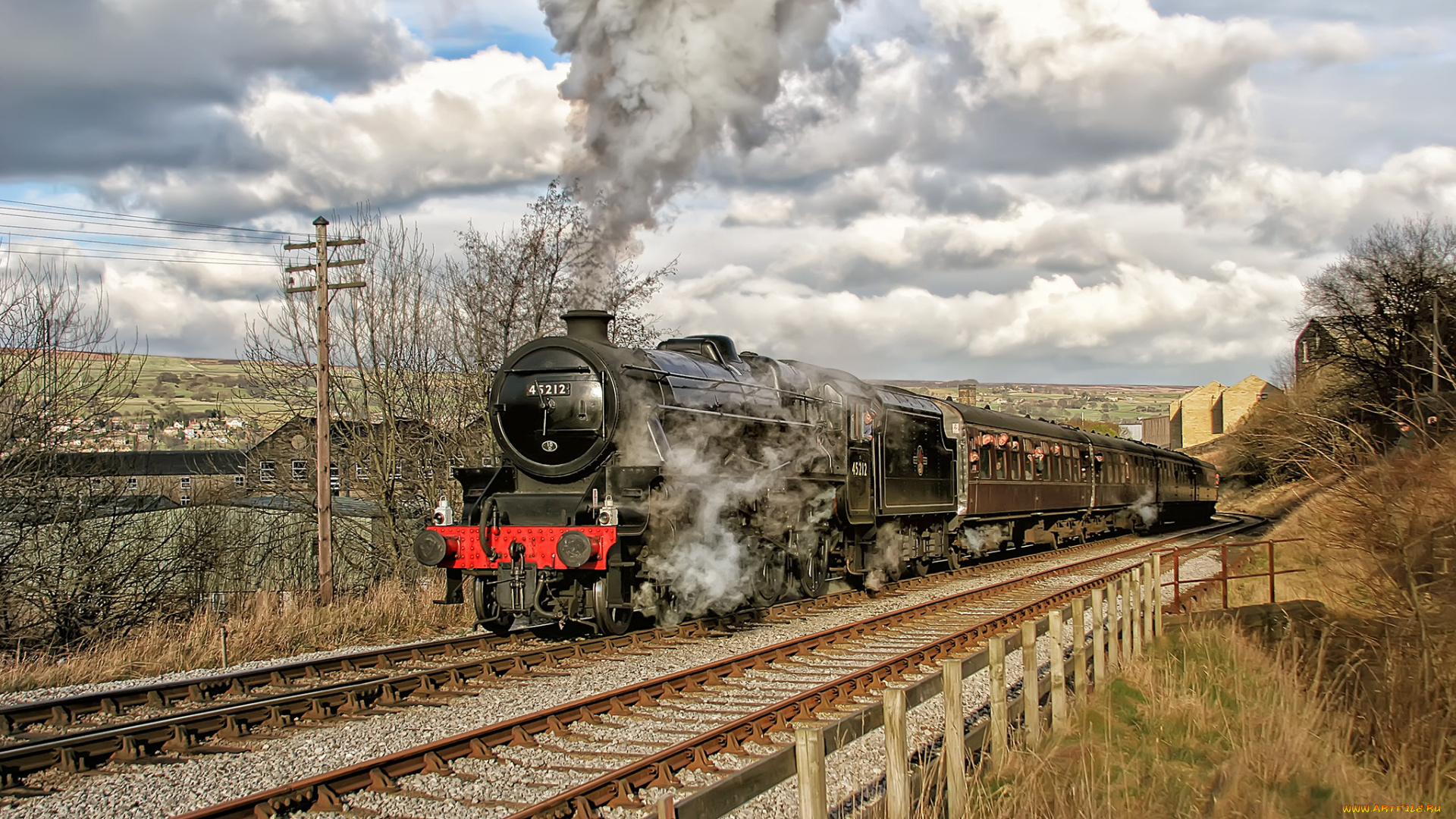 техника, паровозы, локомотив, состав