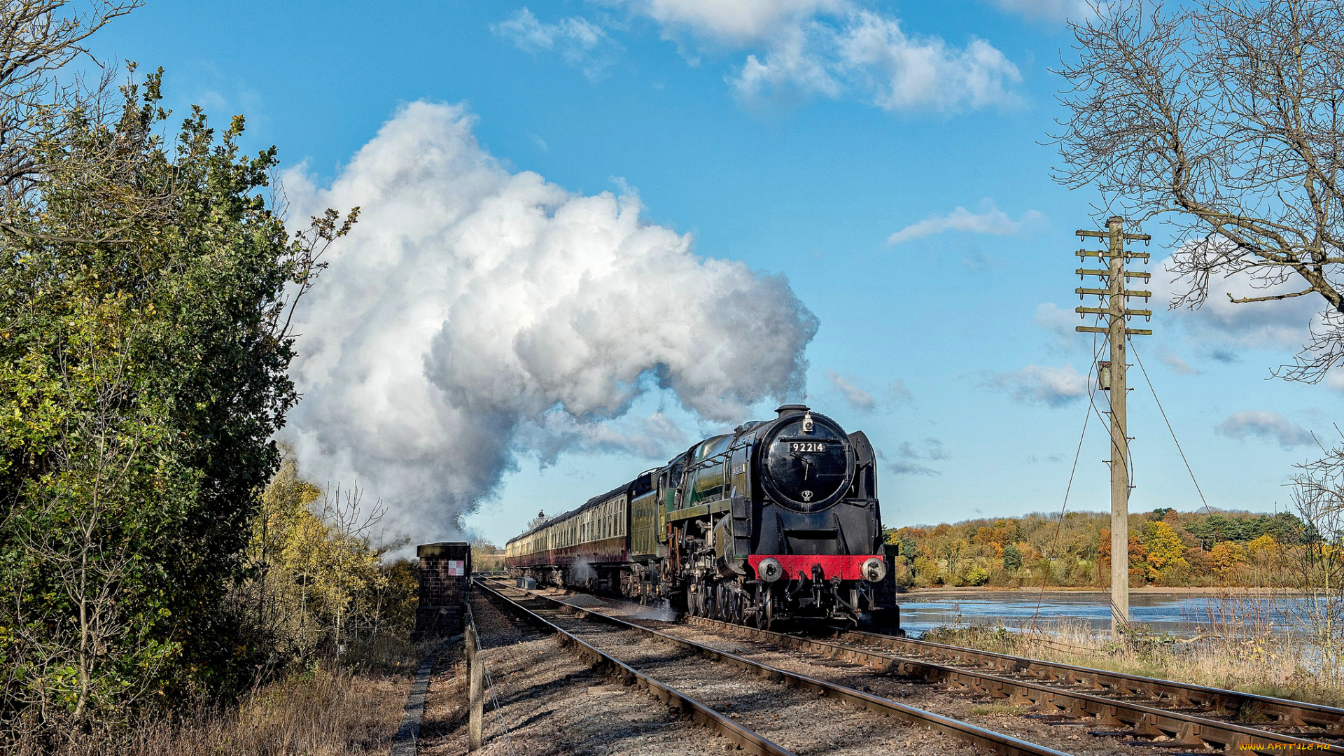техника, паровозы, локомотив, состав