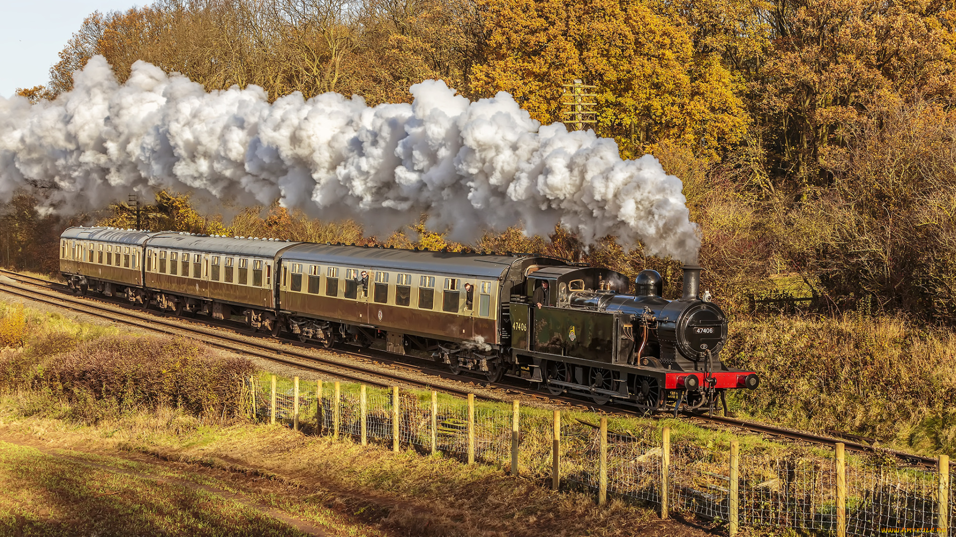 техника, паровозы, локомотив, состав