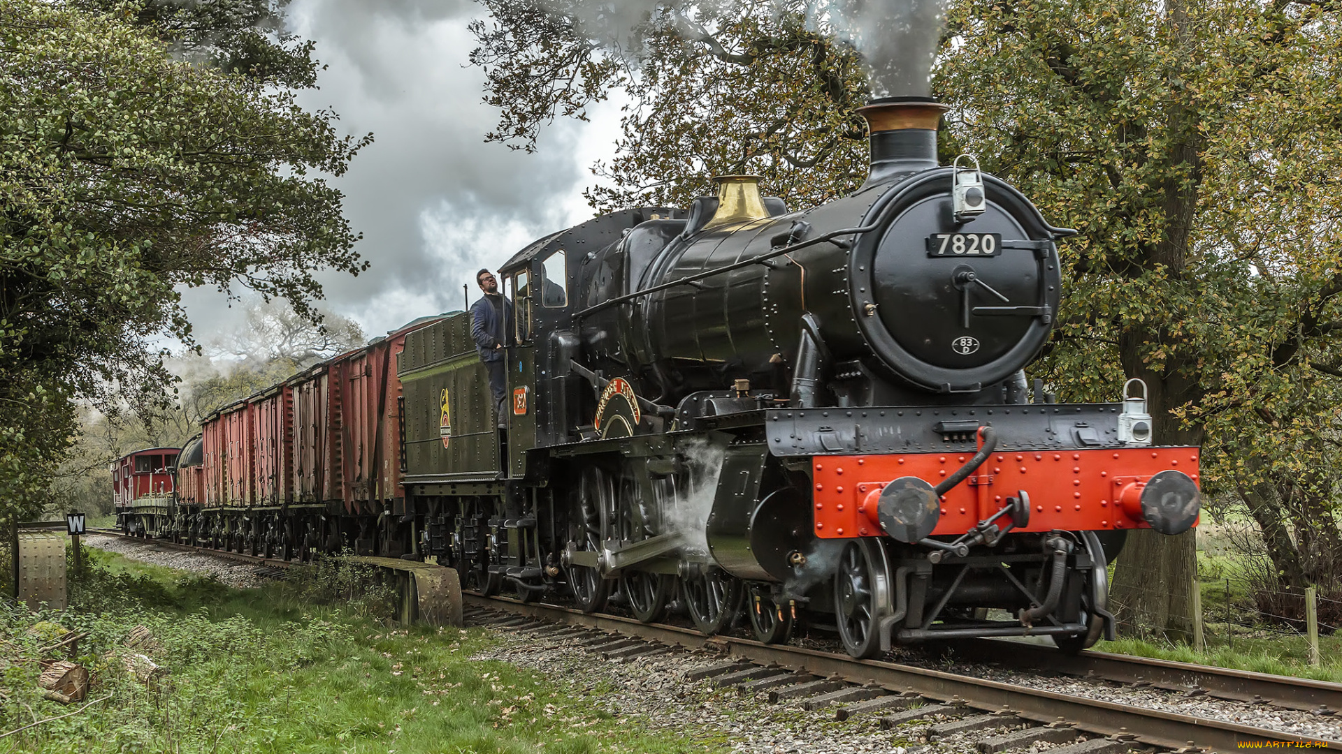техника, паровозы, локомотив, состав